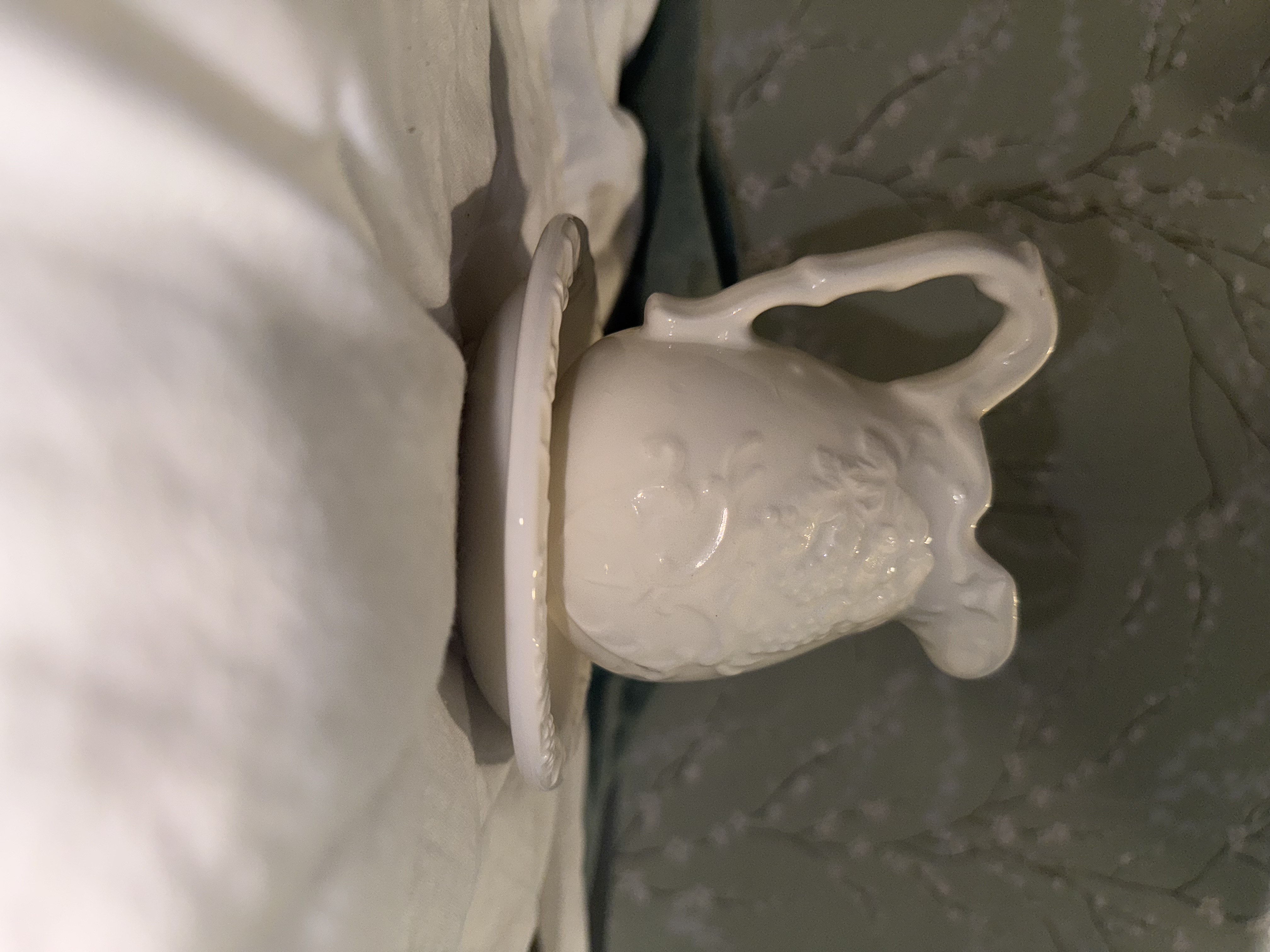  Ivory-white ceramic pitcher