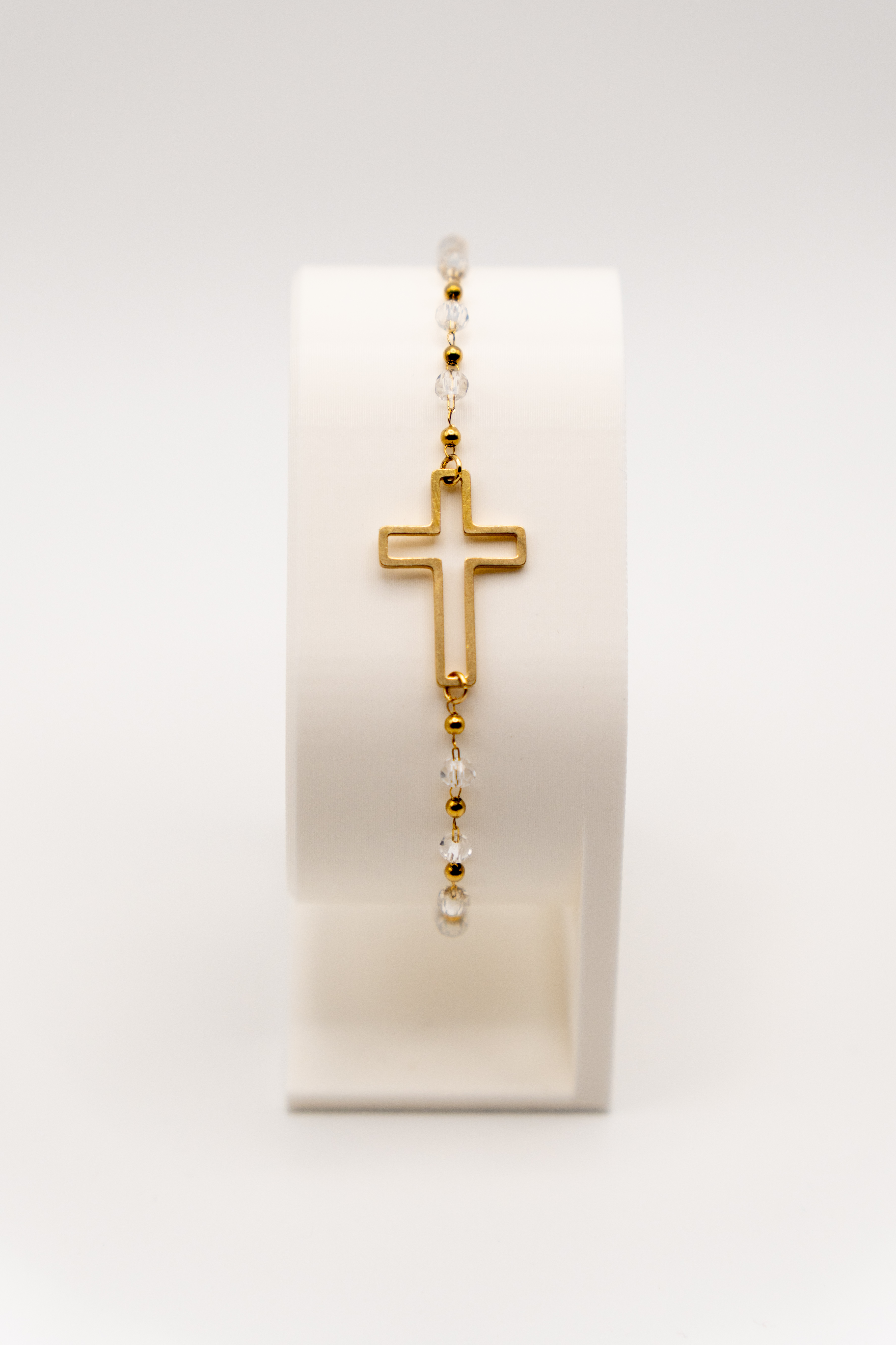 Narukvica - bezbojno zlatne perlice