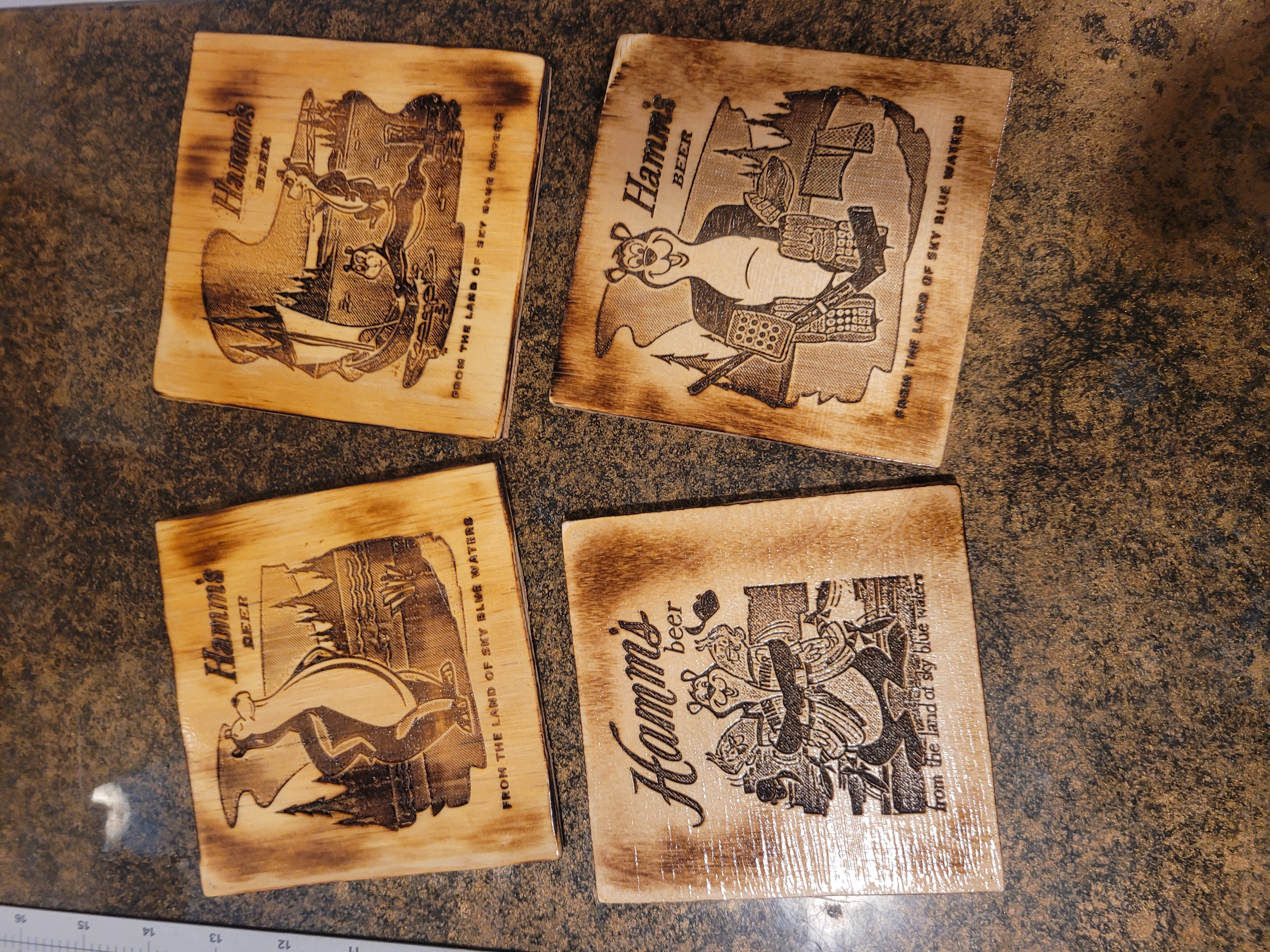 Wooden Drink Coaster Sets (Set of 4)