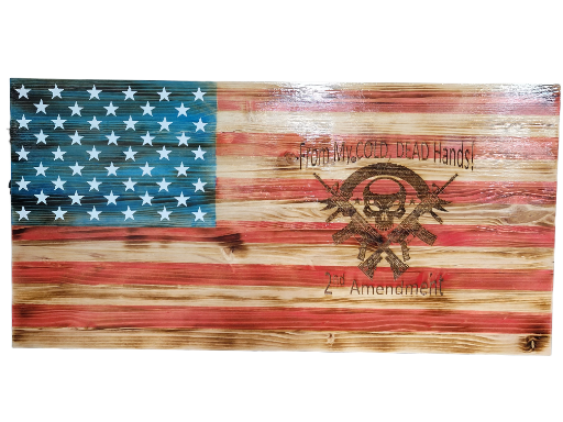 American Flag Wood Wall Display