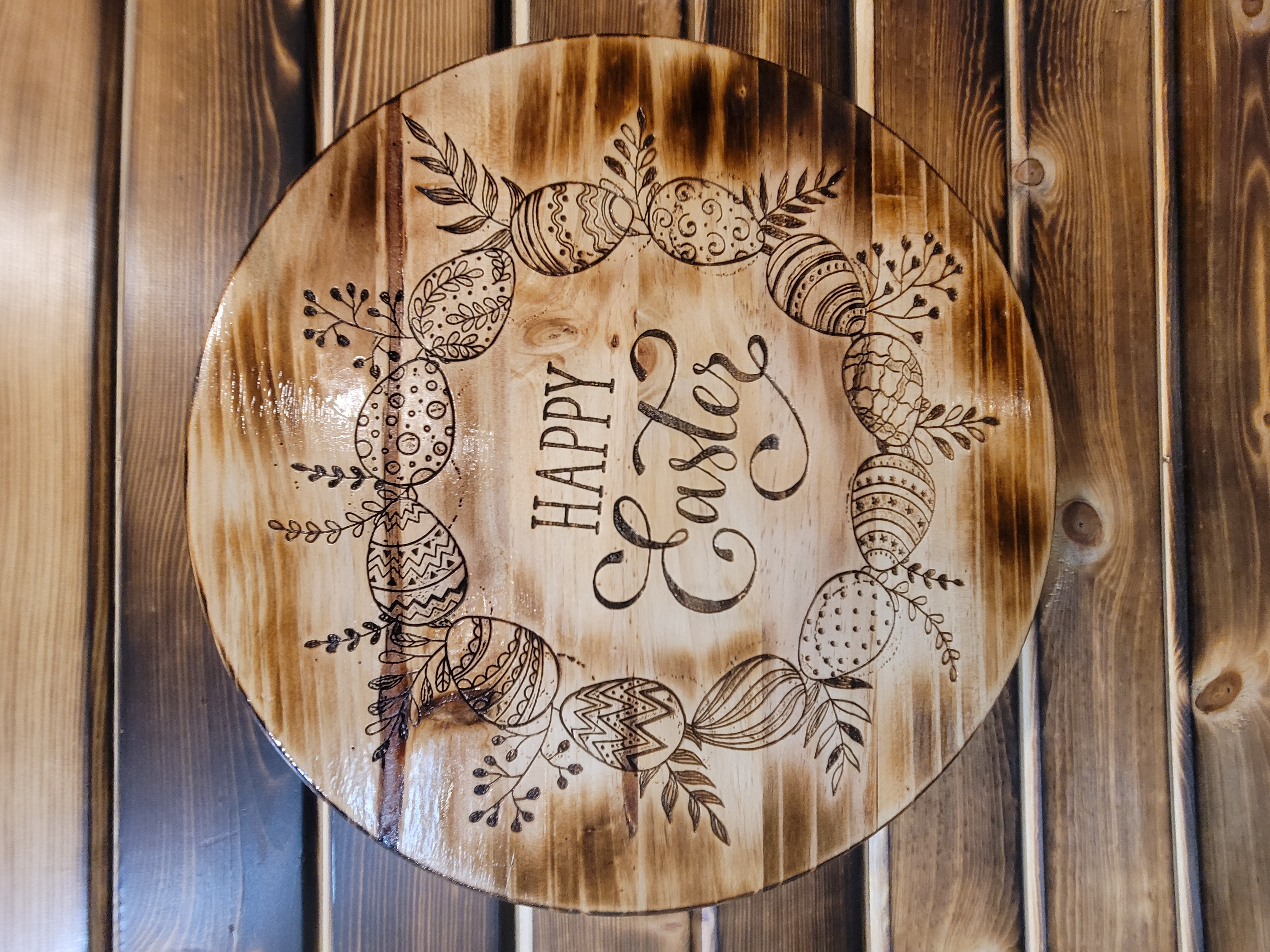 24" Wood Barrel Tops - Holidays