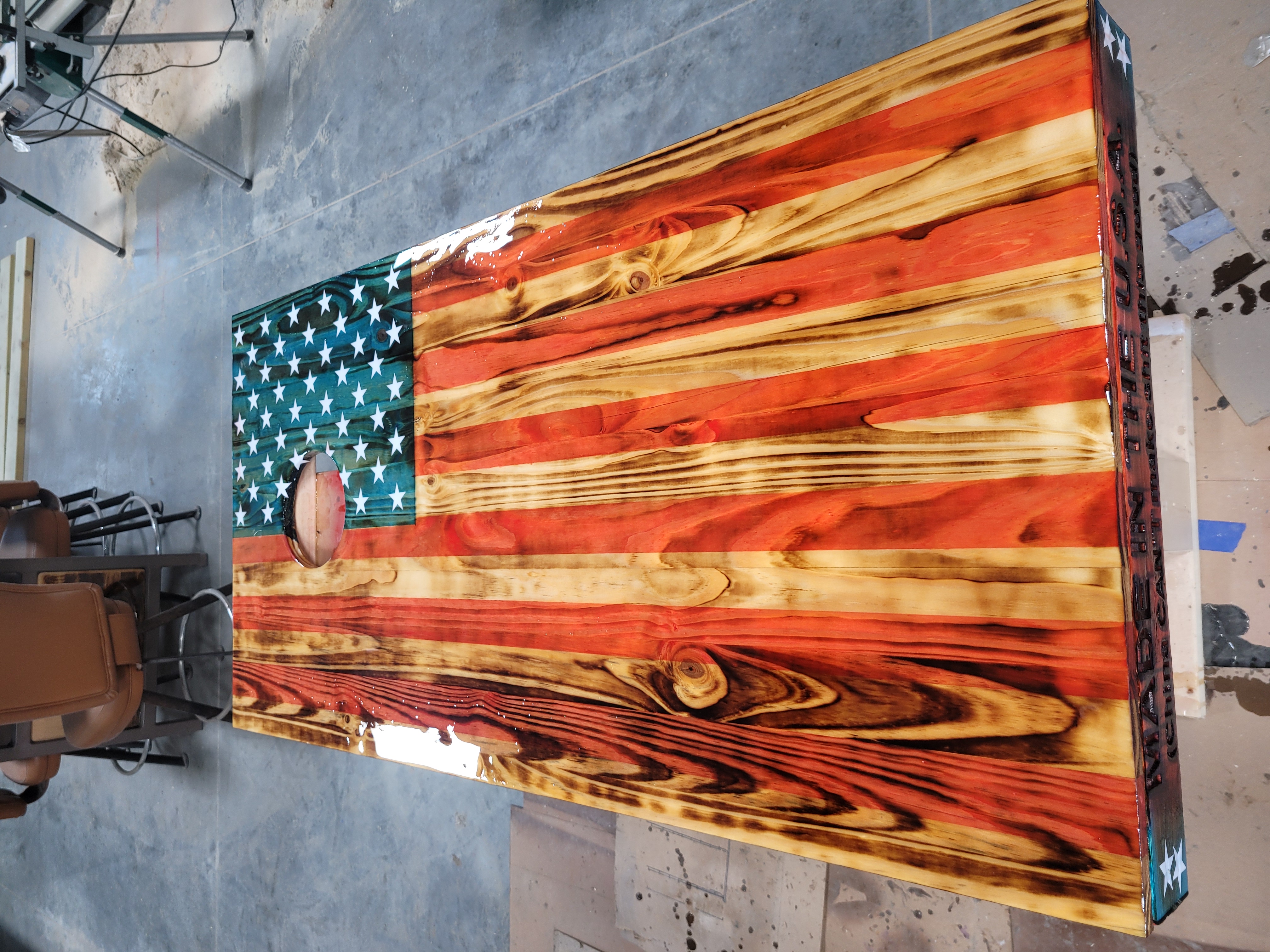 Cornhole Boards - American Flag Design