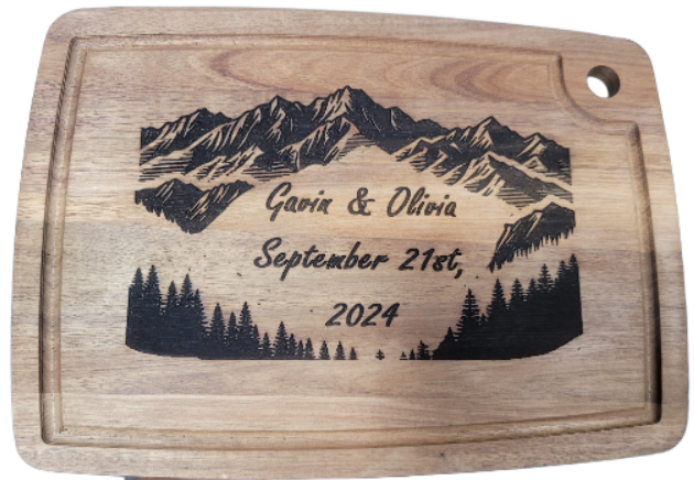 Custom Engraved Cutting Board - 14"x10"