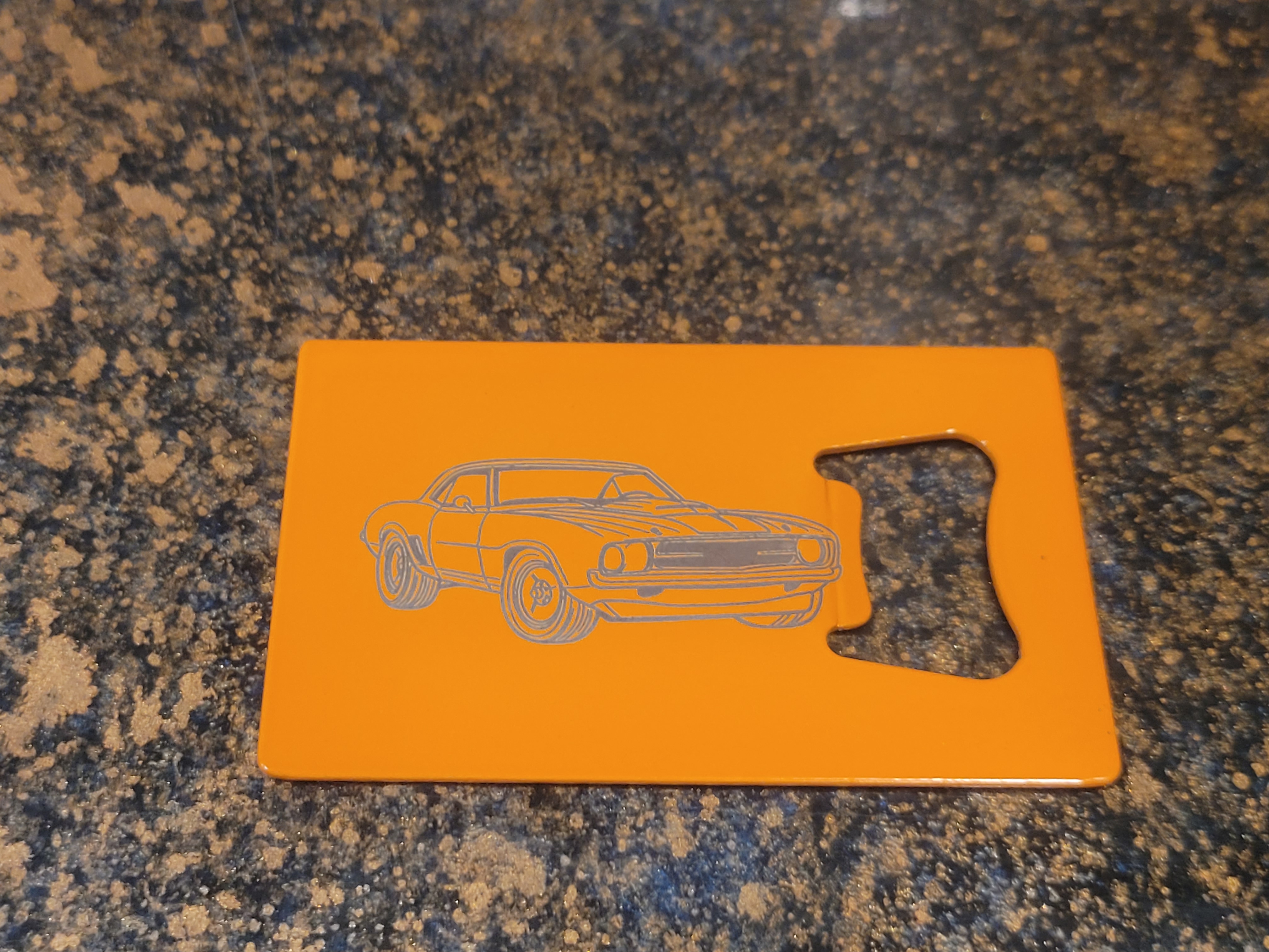 Engraved Stainless Steel Credit Card Bottle Opener