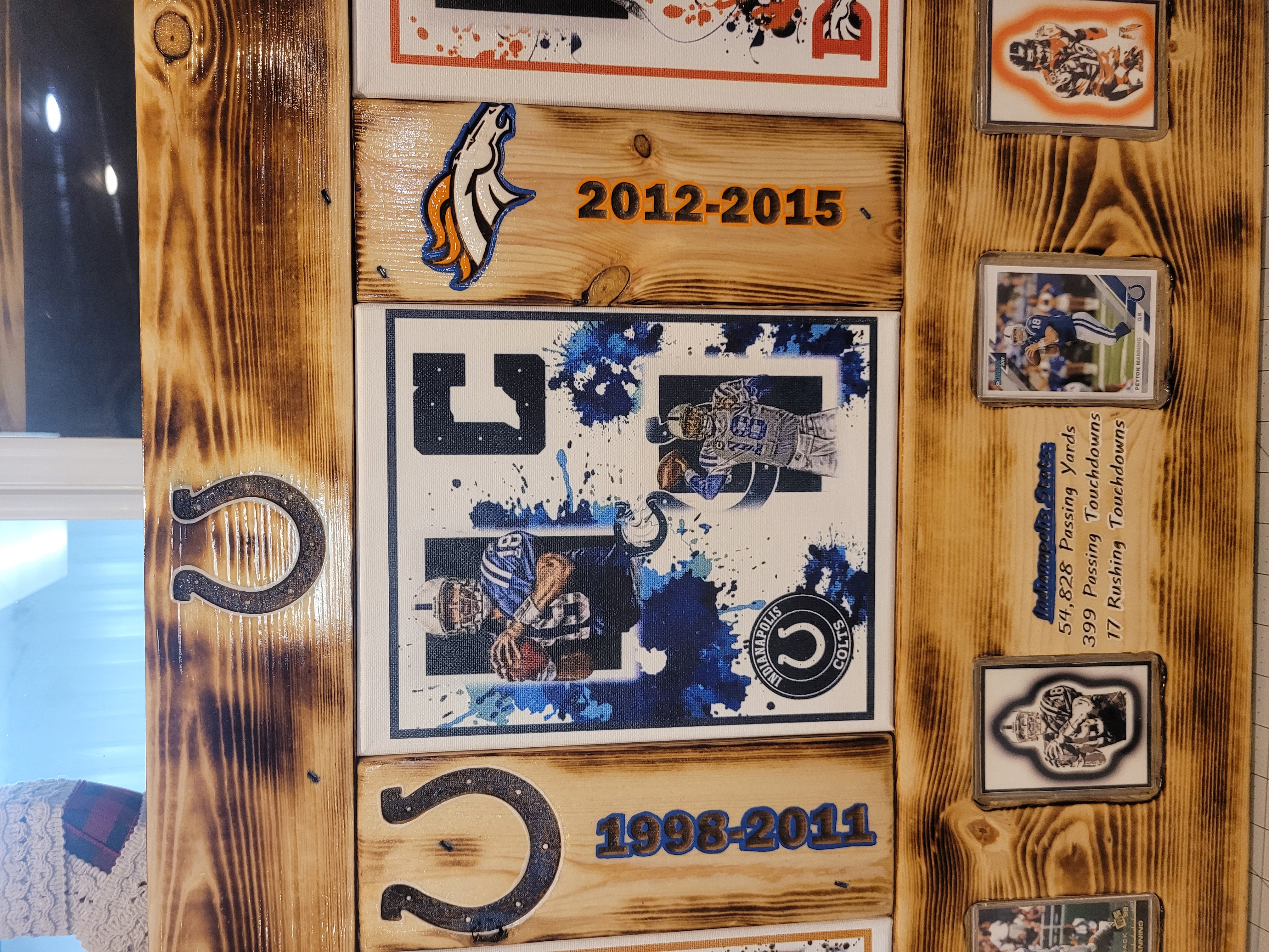 Peyton Manning Custom Wall Display