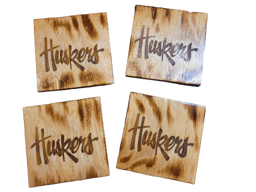 Custom Wooden Drink Coaster Sets (Set of 4)