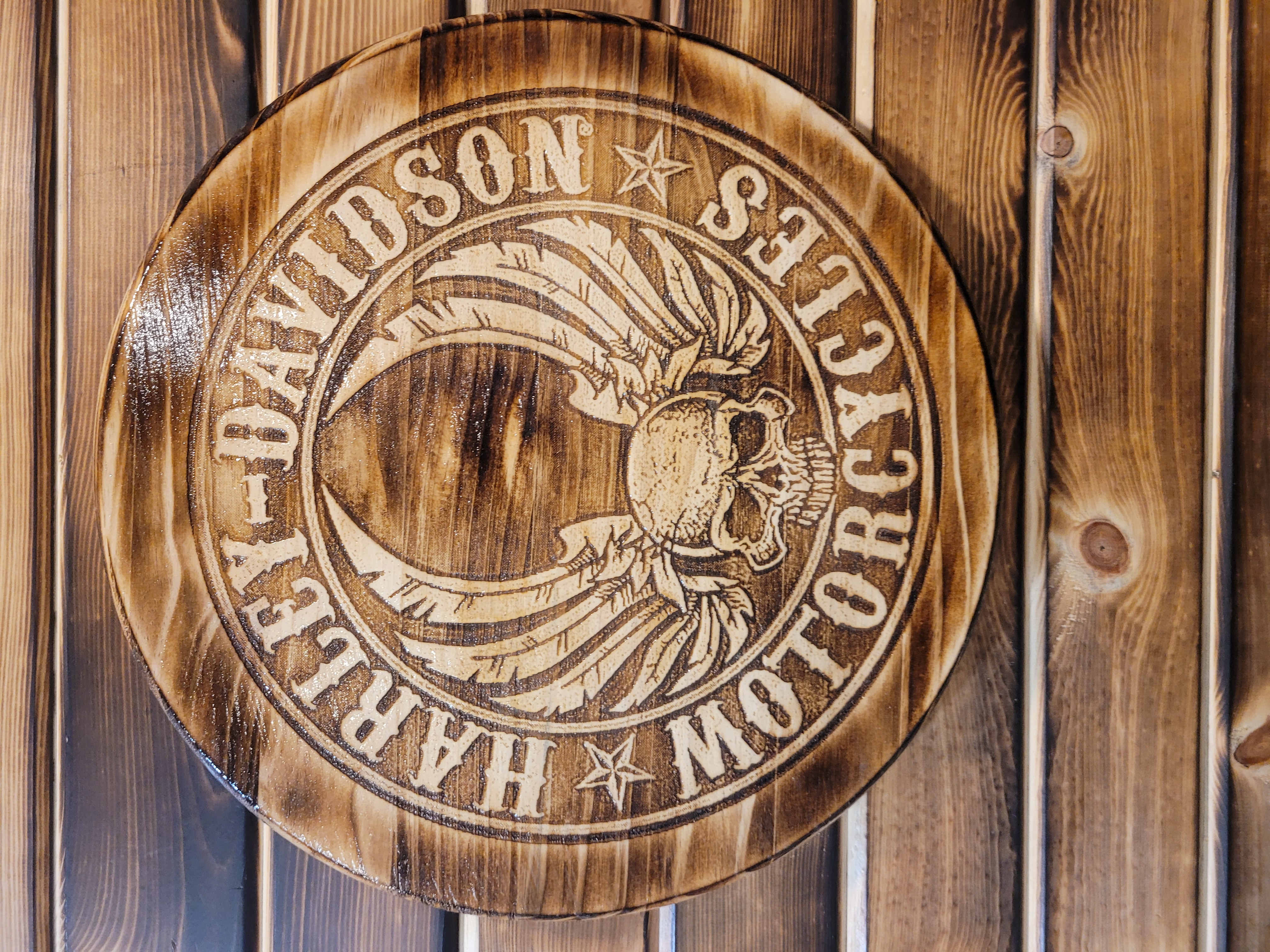 24" Wood Barrel Tops - Motorcycles