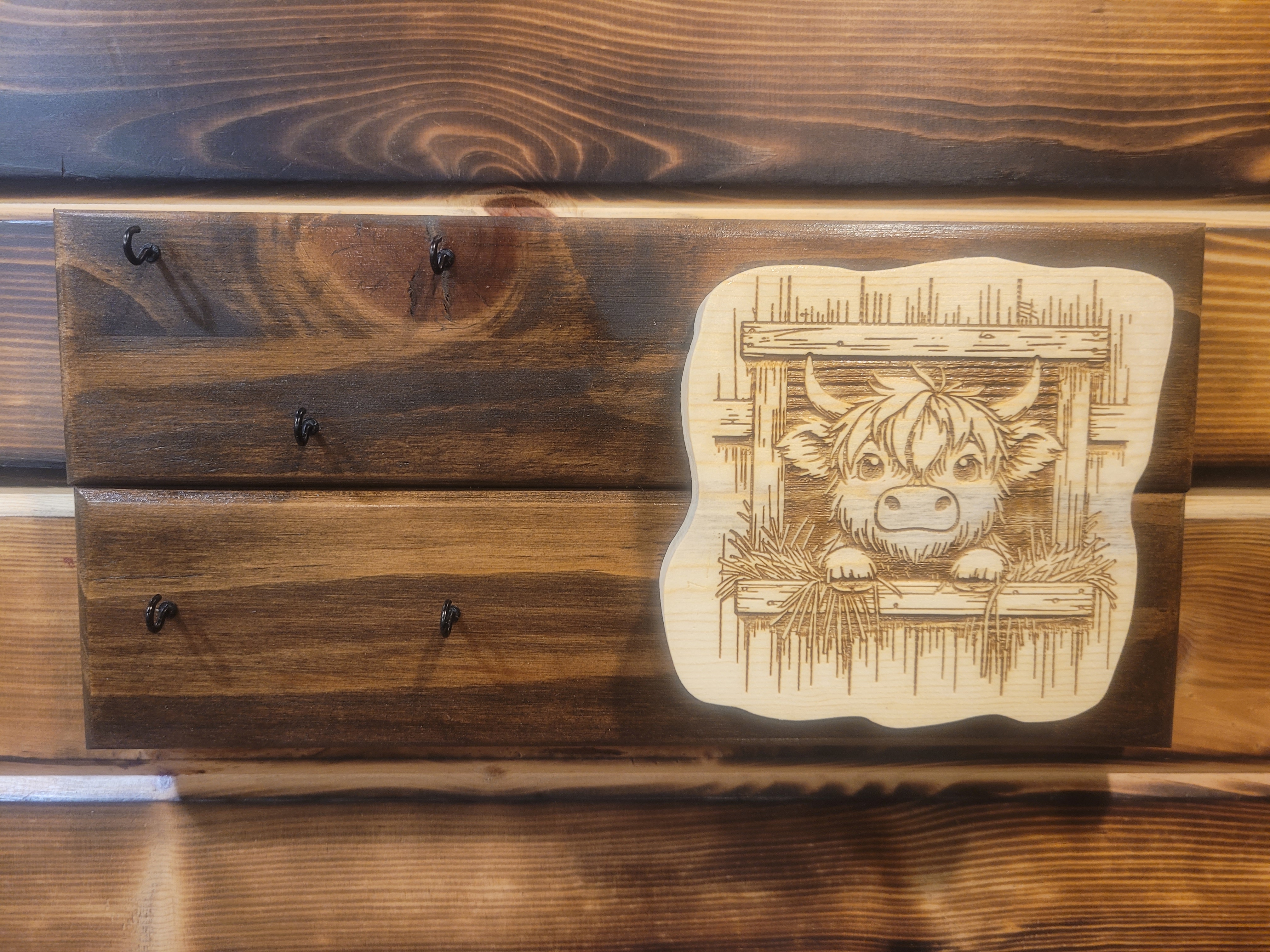 Engraved Wall Hanging Key Holder