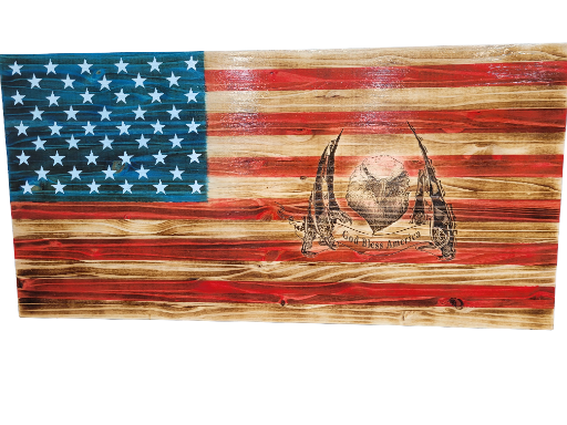 American Flag Wood Wall Display