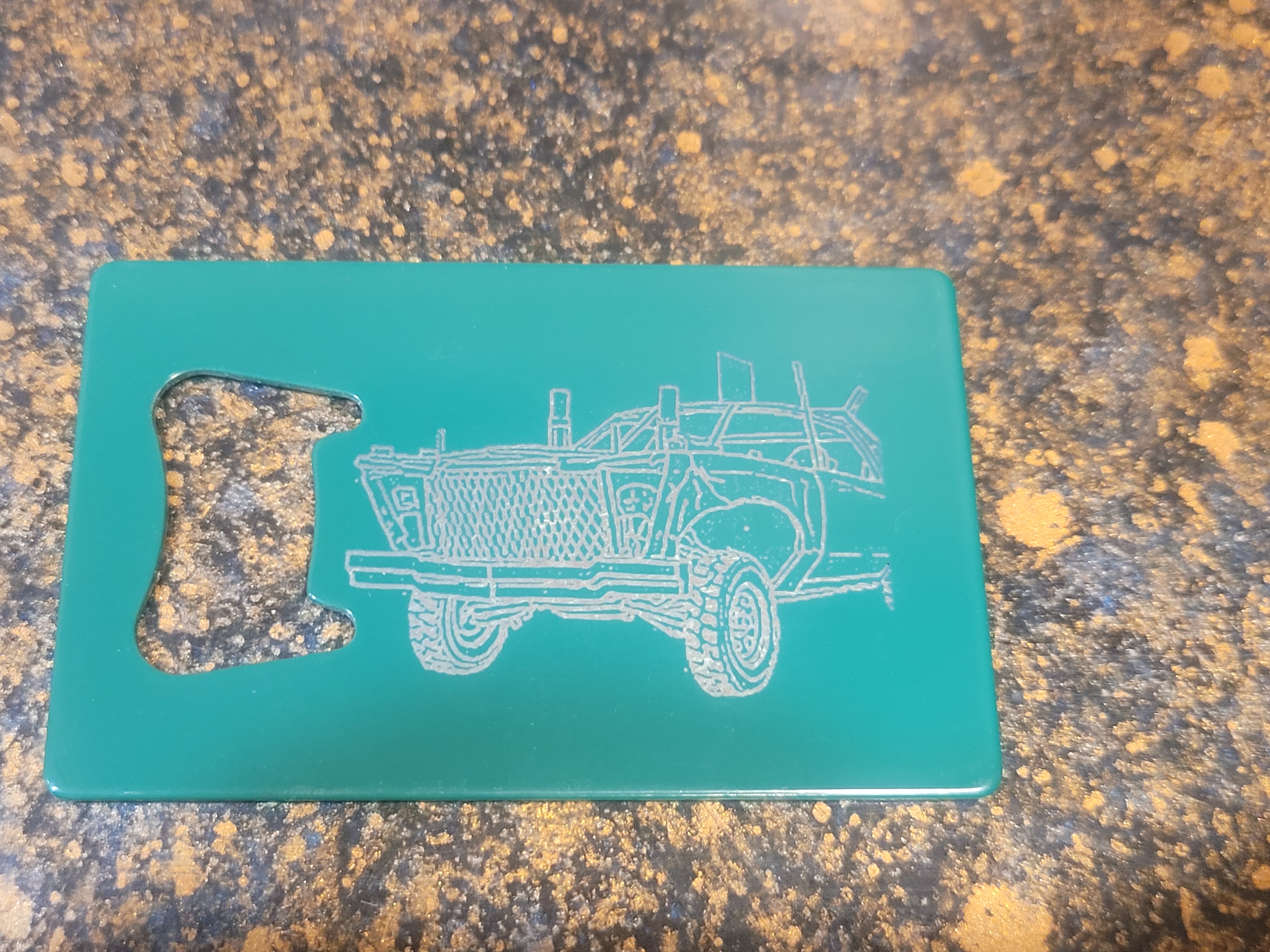 Engraved Stainless Steel Credit Card Bottle Opener