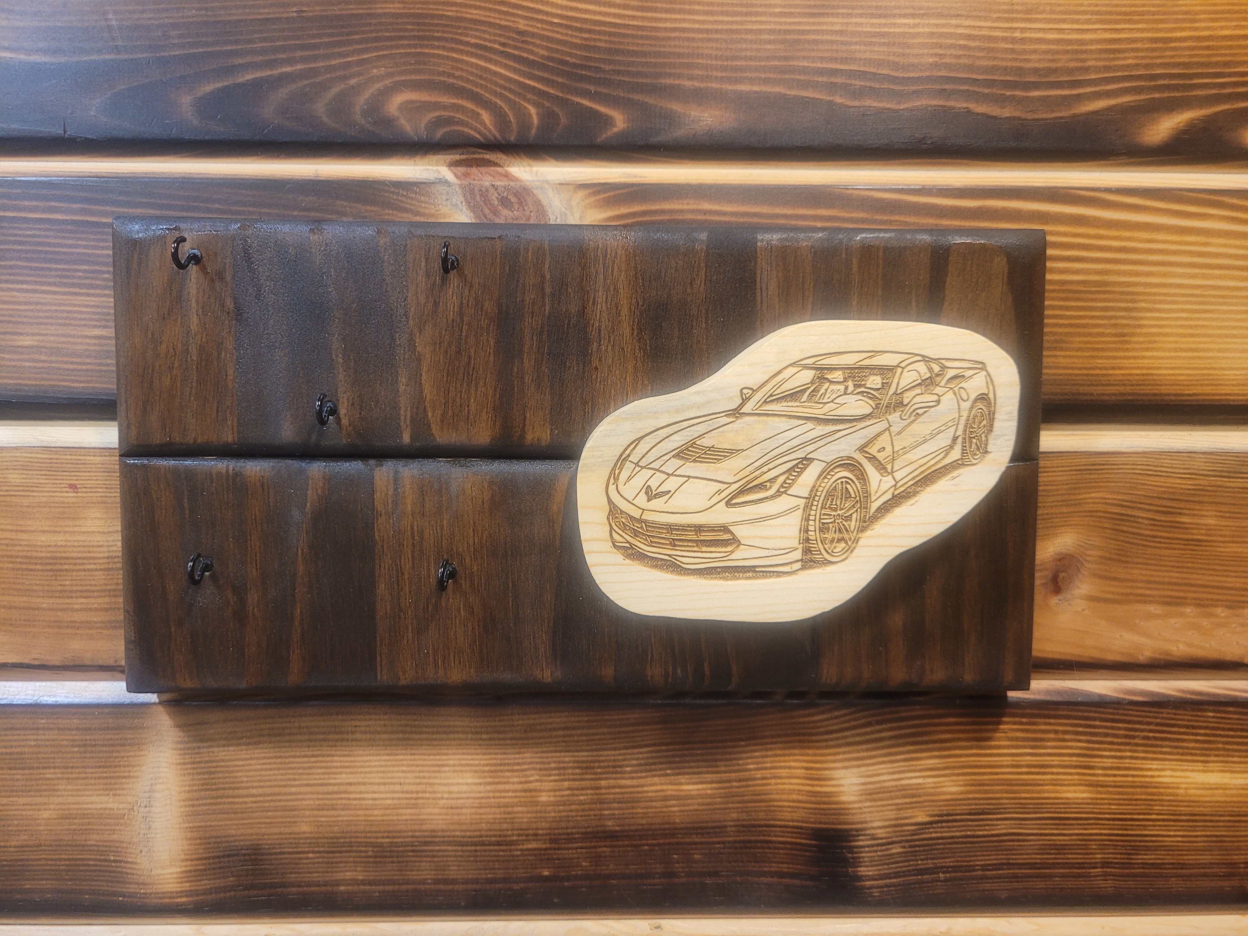 Engraved Wall Hanging Key Holder