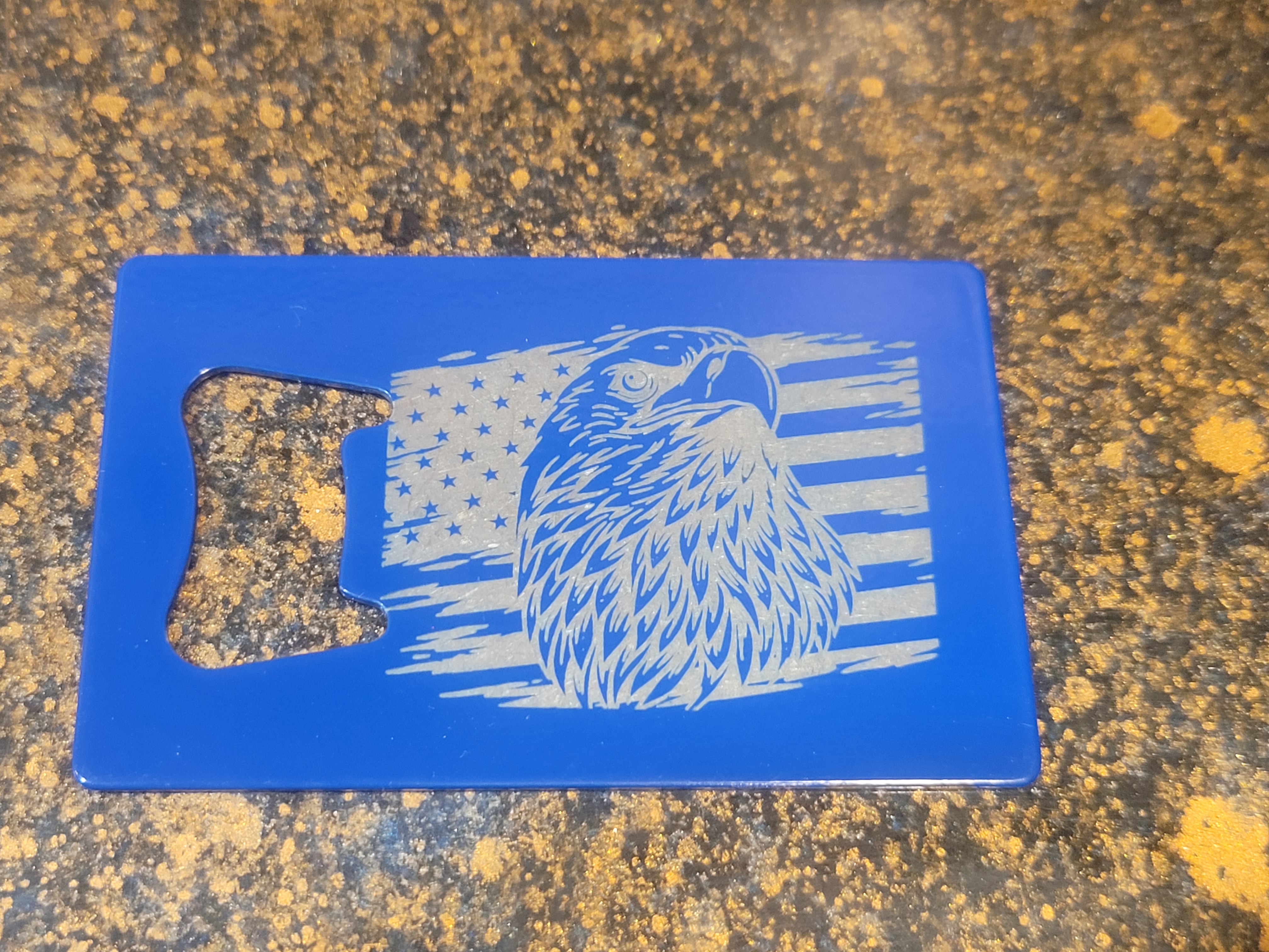 Engraved Stainless Steel Credit Card Bottle Opener