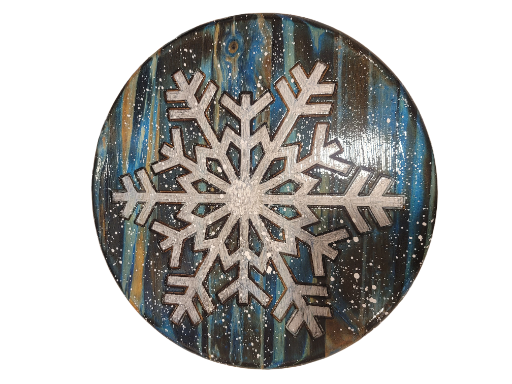 12" Wood Barrel Tops - Holidays