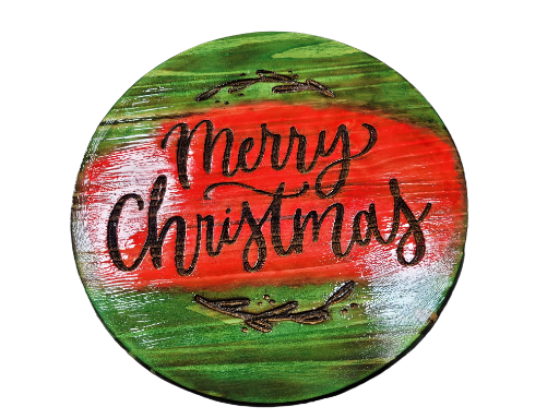 18" Wood Barrel Tops - Holidays