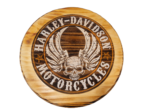 15" Wood Barrel Tops - Motorcycles