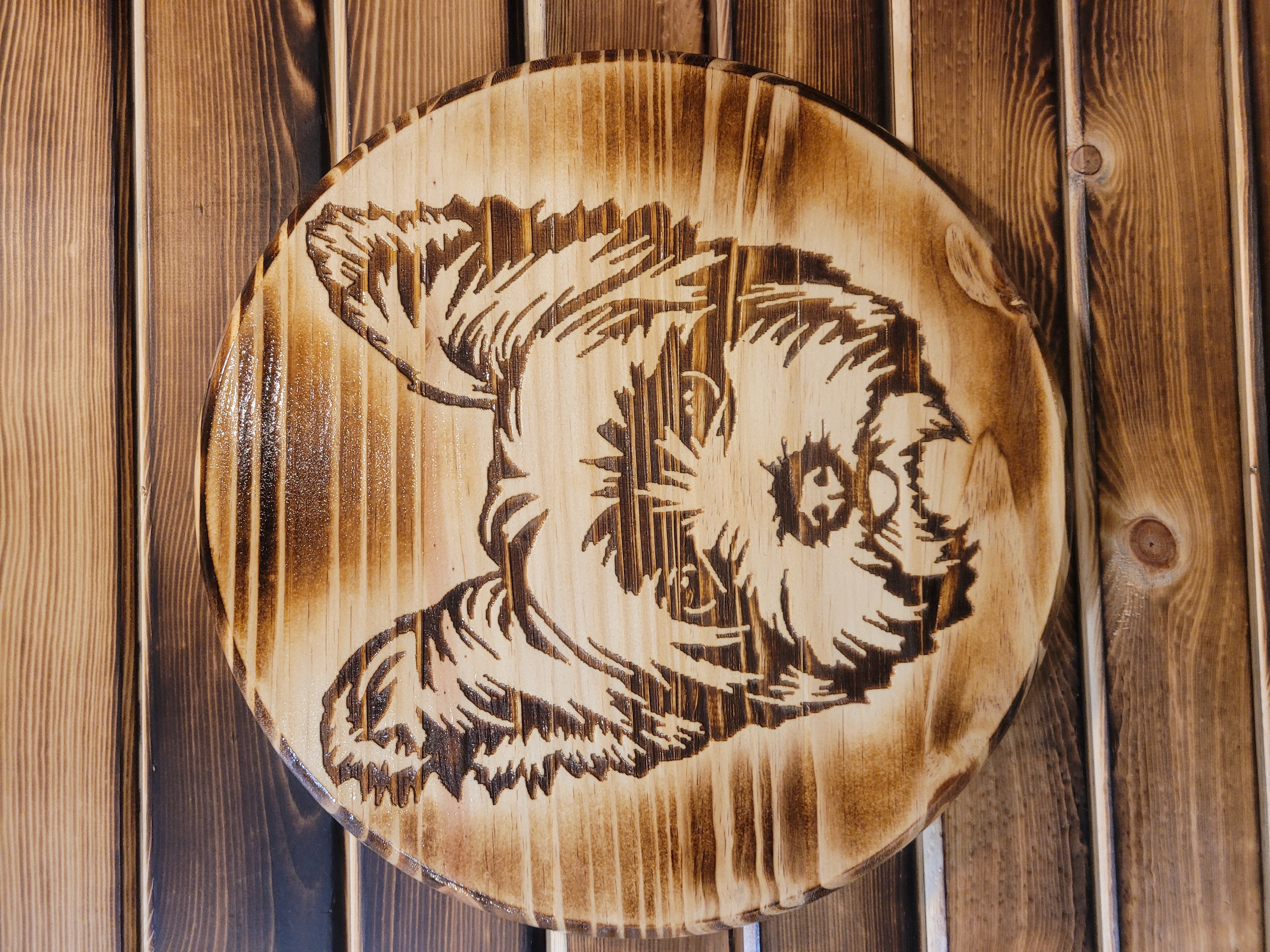 12" Wood Barrel Tops - Dogs & Cats