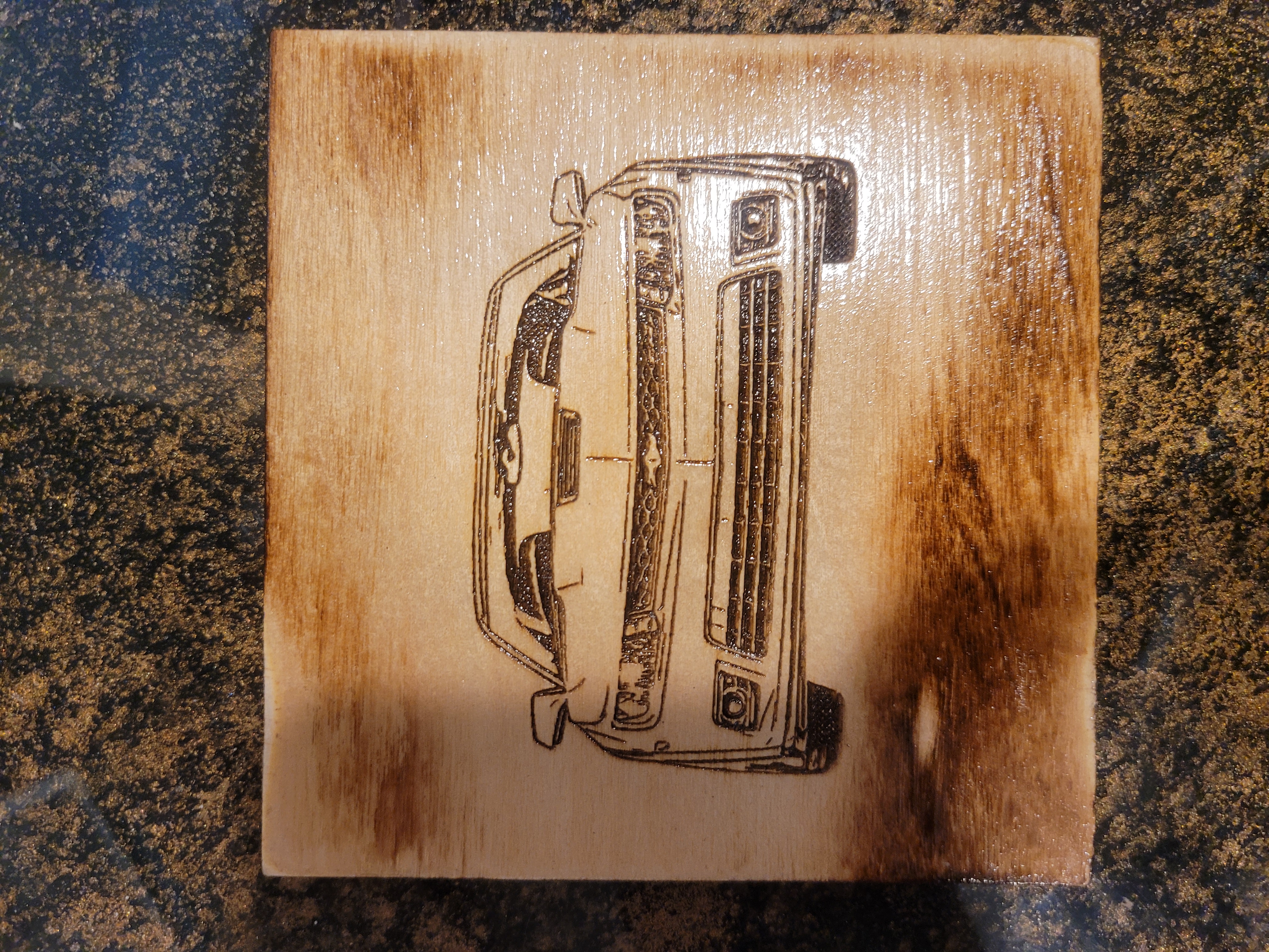 Wooden Drink Coaster (Cars & Trucks)