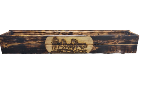 Engraved Wood Planters