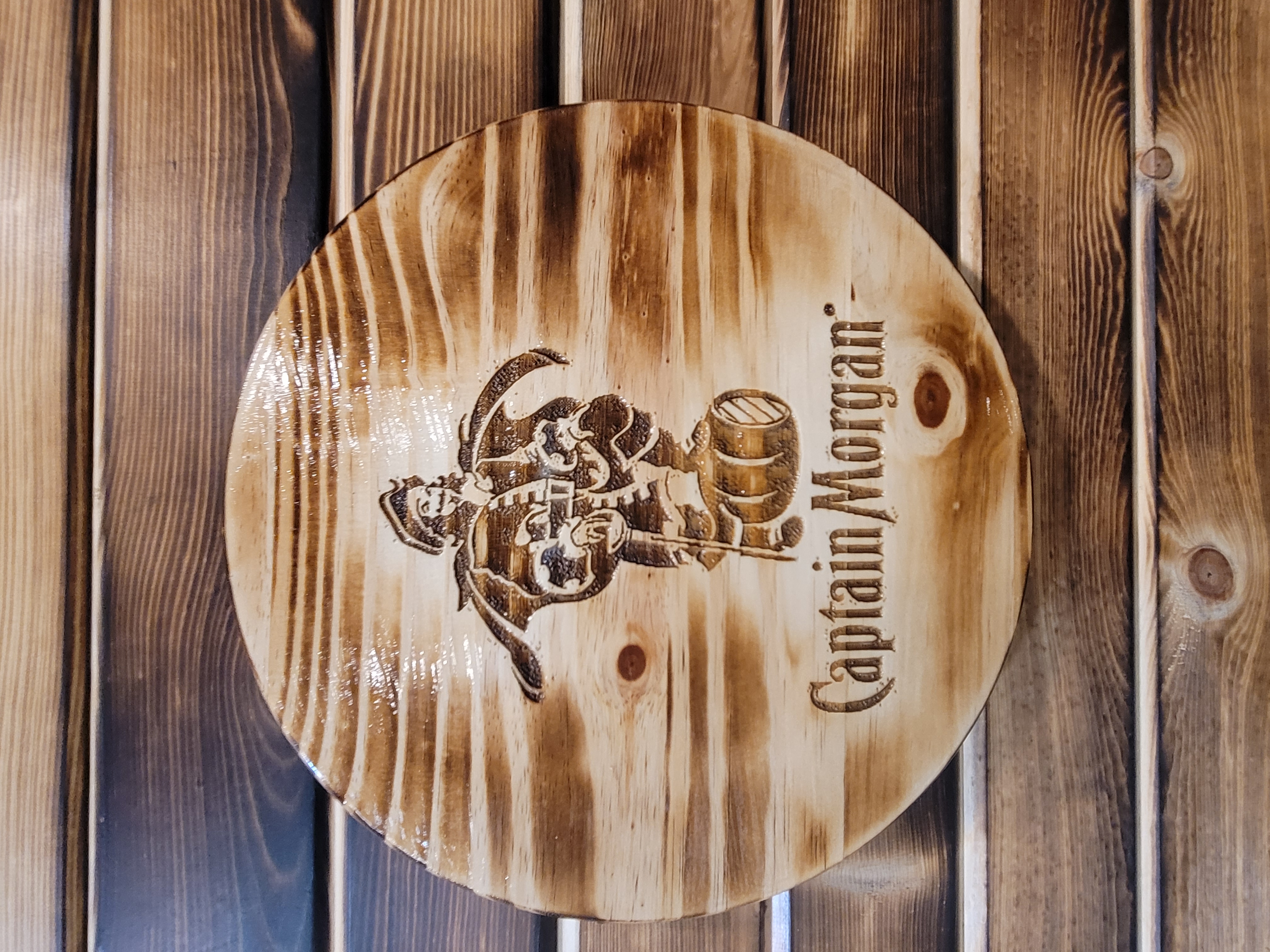 15" Wood Barrel Tops - Alcohol & Drinking