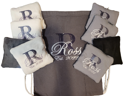 Custom Design Dual Sided Cornhole Bags (2 colors - 8 bags)
