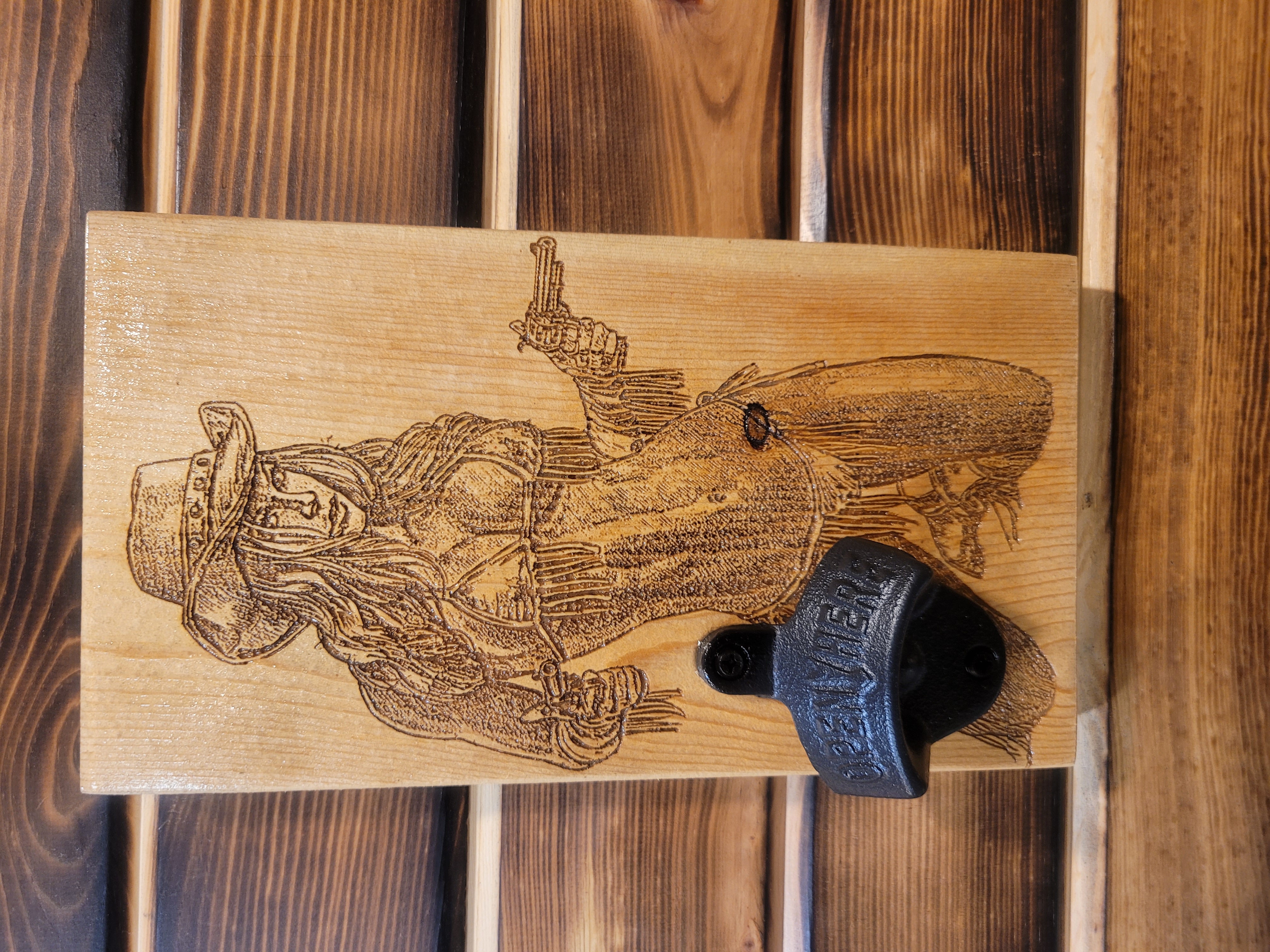Engraved Wall Hanging Bottle Opener