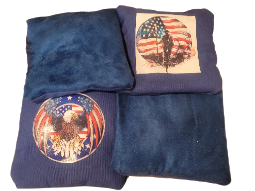 Dual Sided Cornhole Bags (4 bags with Designs)