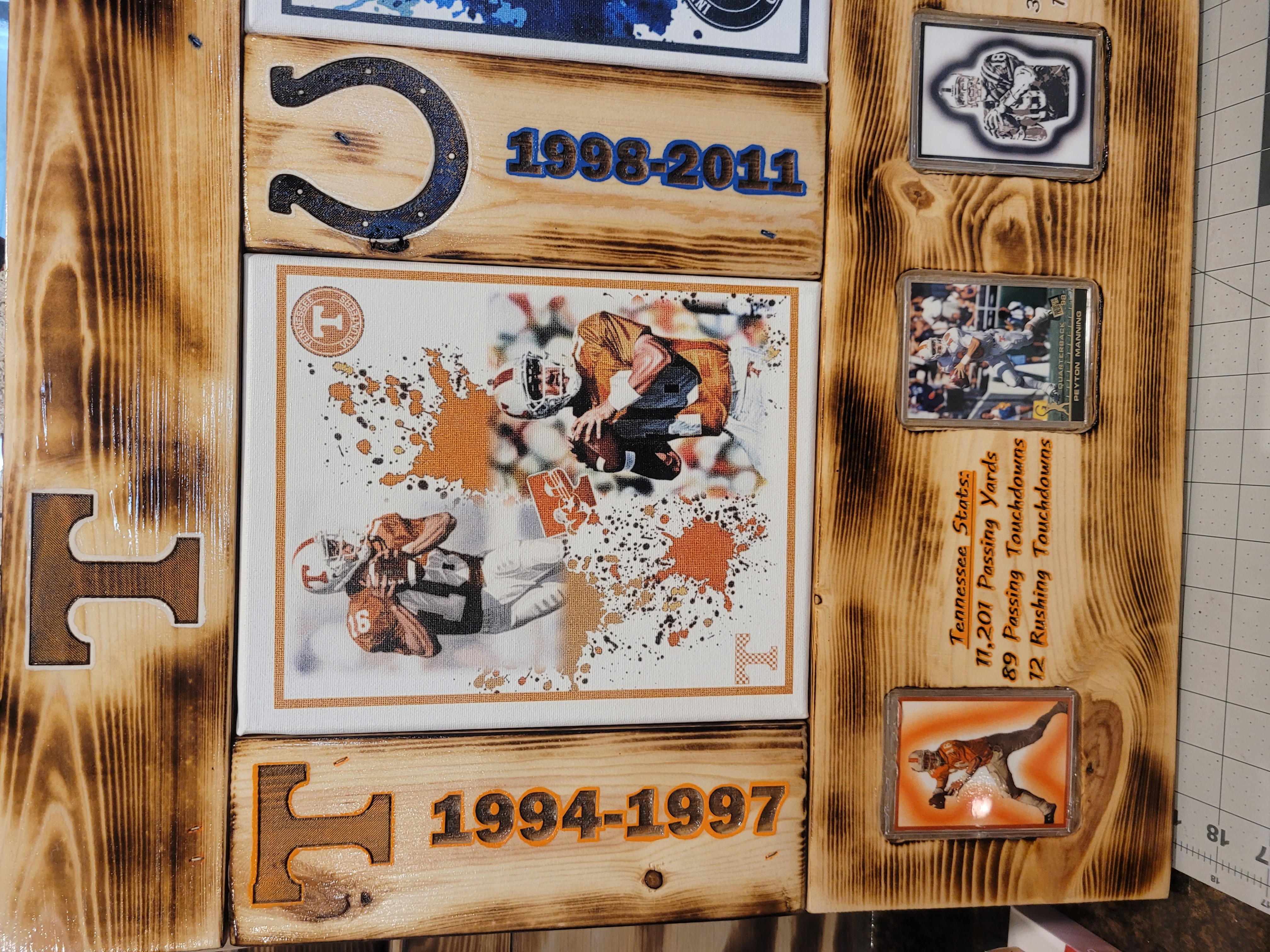 Peyton Manning Custom Wall Display