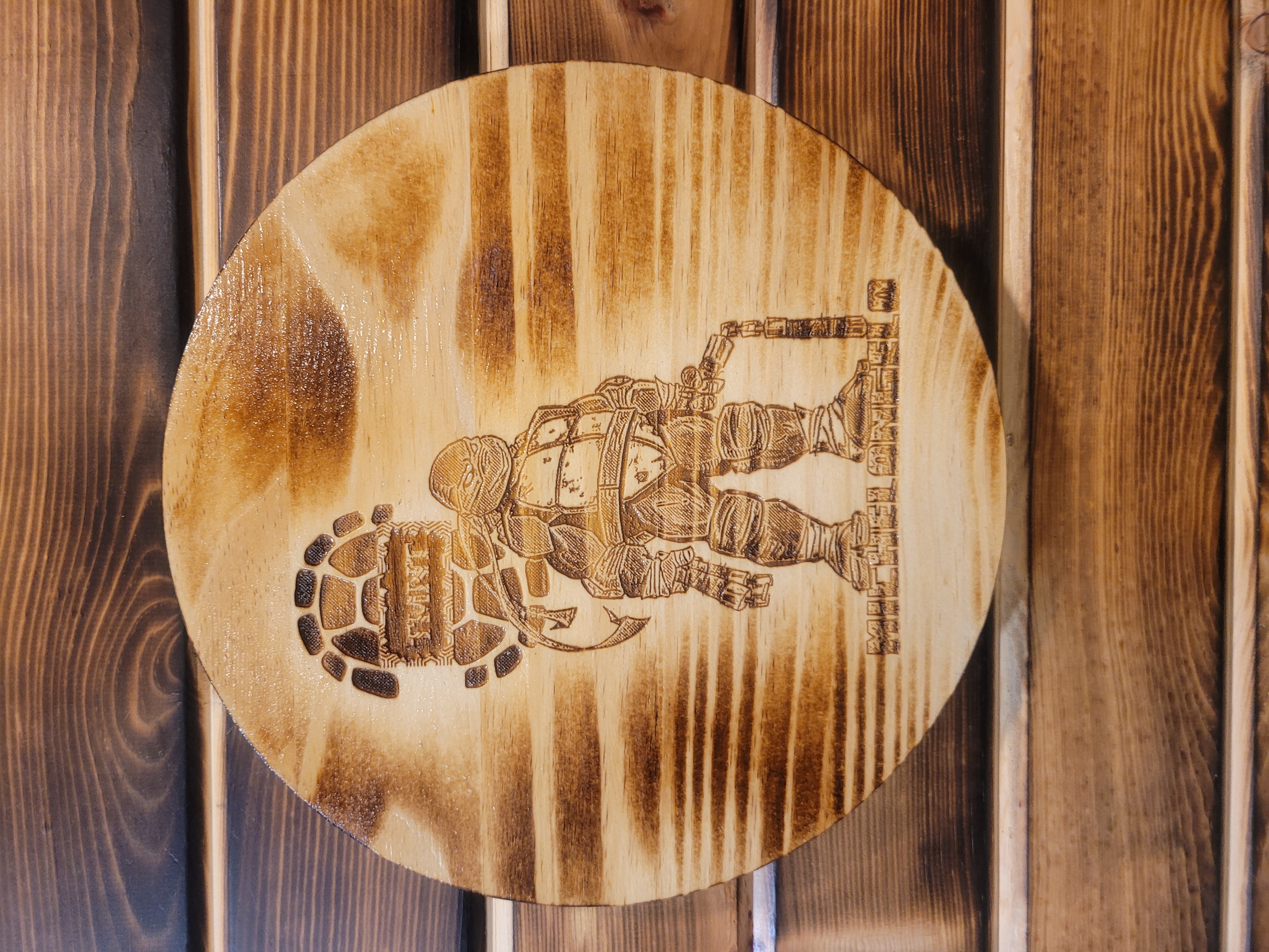 Wood Barrel Tops - Ninja Turtles