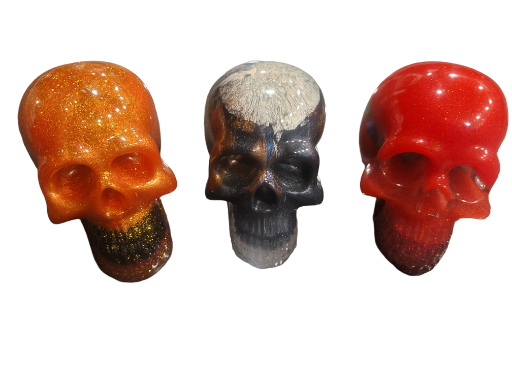 3D Epoxy Skull Display