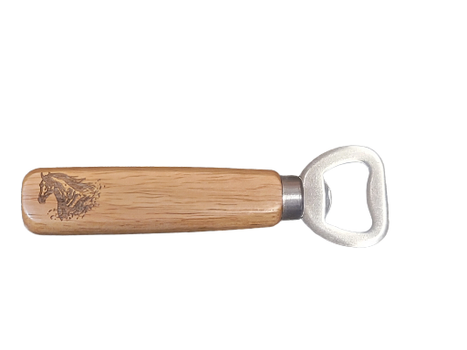 Engraved Stainless Steel Wooden Handle Bottle Opener