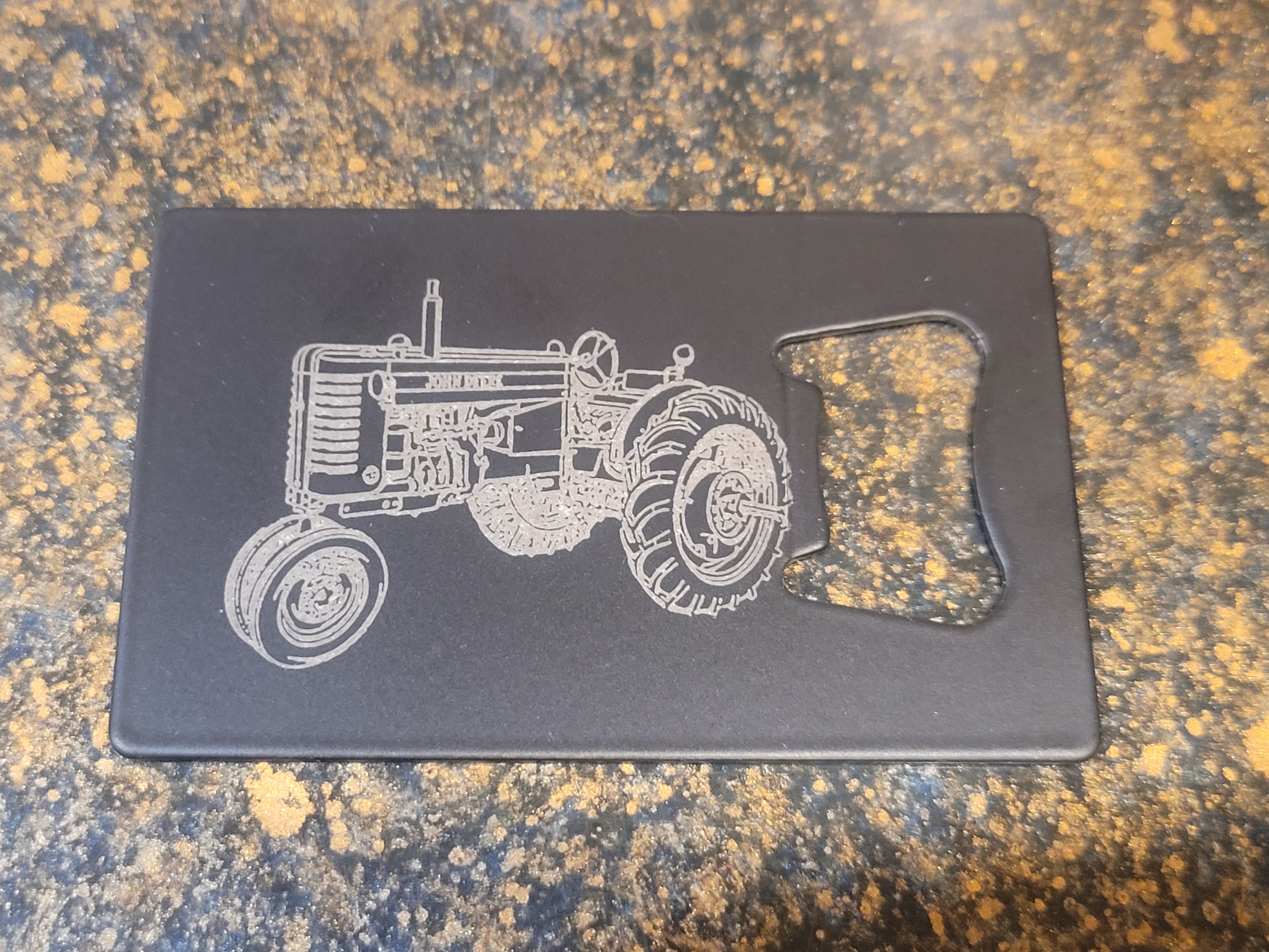 Engraved Stainless Steel Credit Card Bottle Opener