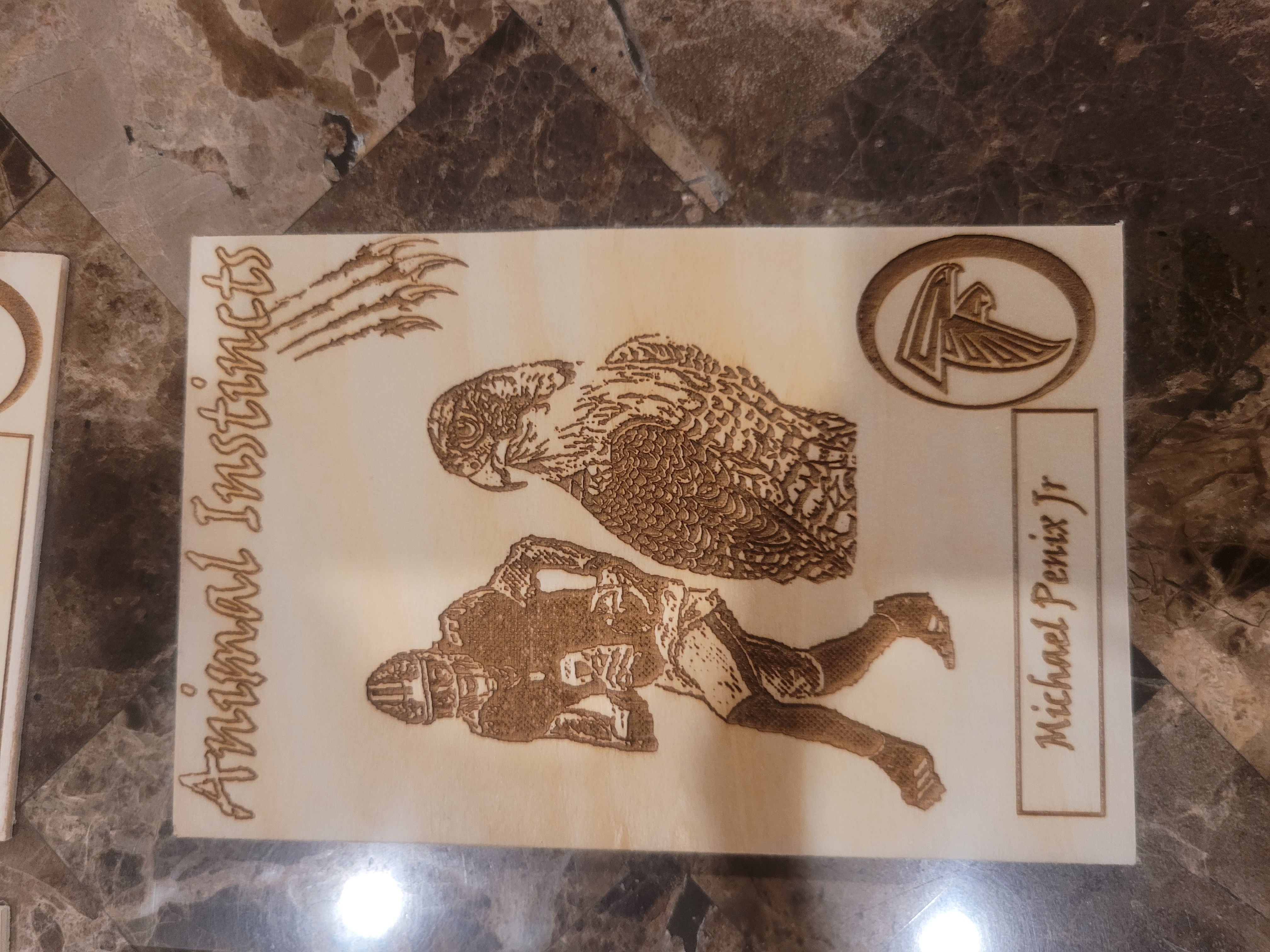 Engraved Oversized Wood Trading Cards – NFL Animal Instincts Series (NFC Players)