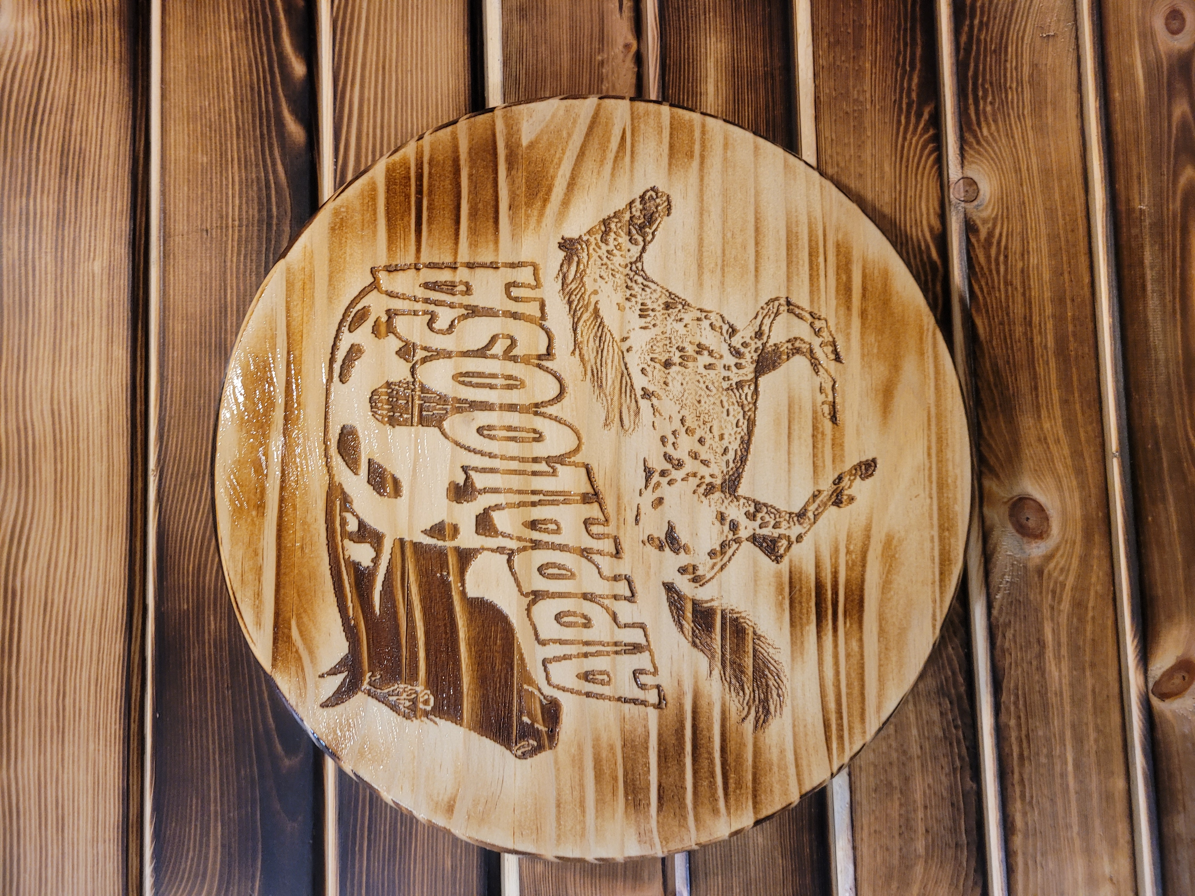 36" Wood Barrel Tops - Horses & Cows