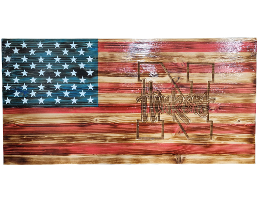 American Flag Wood Wall Display