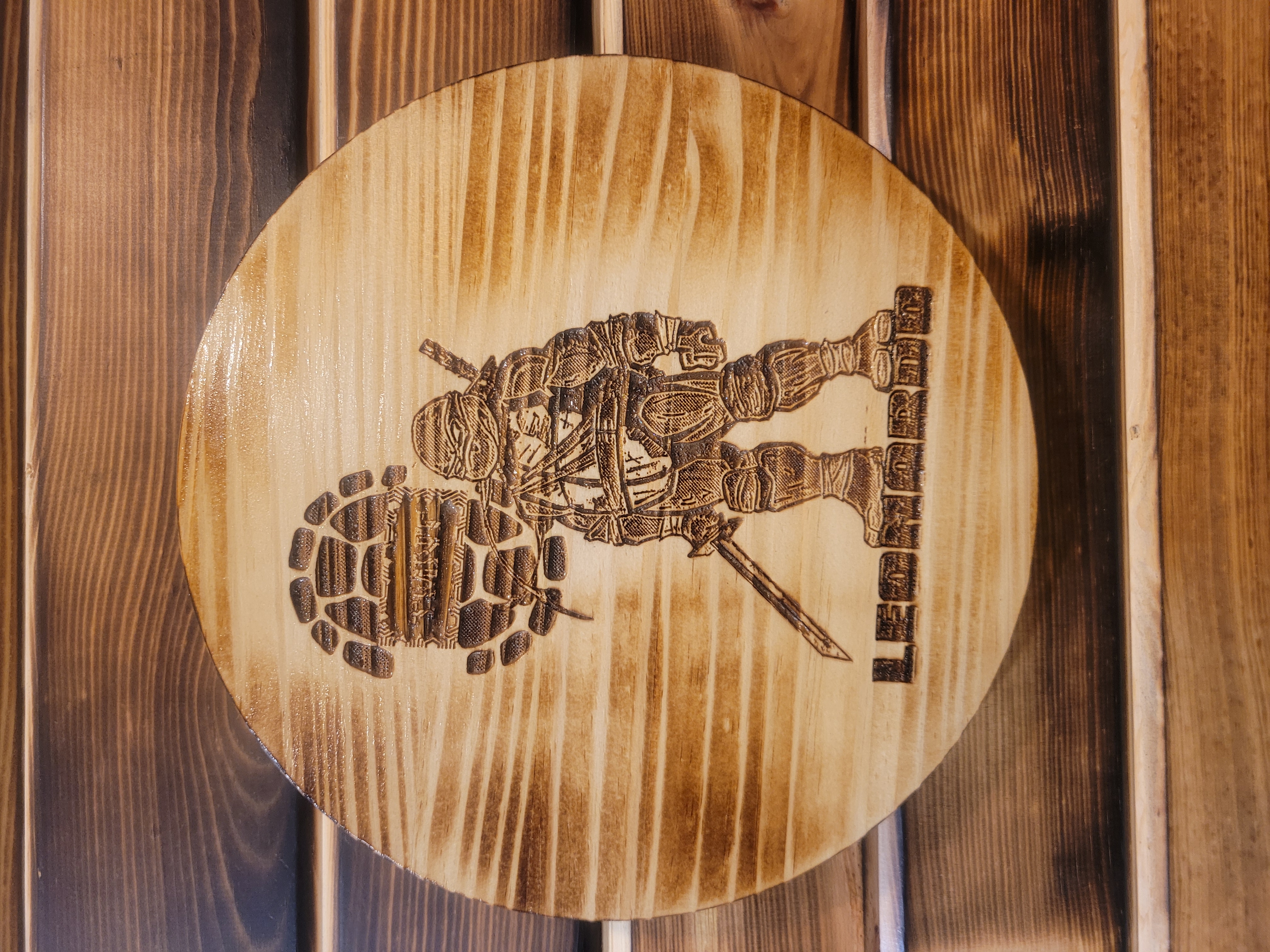 Wood Barrel Tops - Ninja Turtles