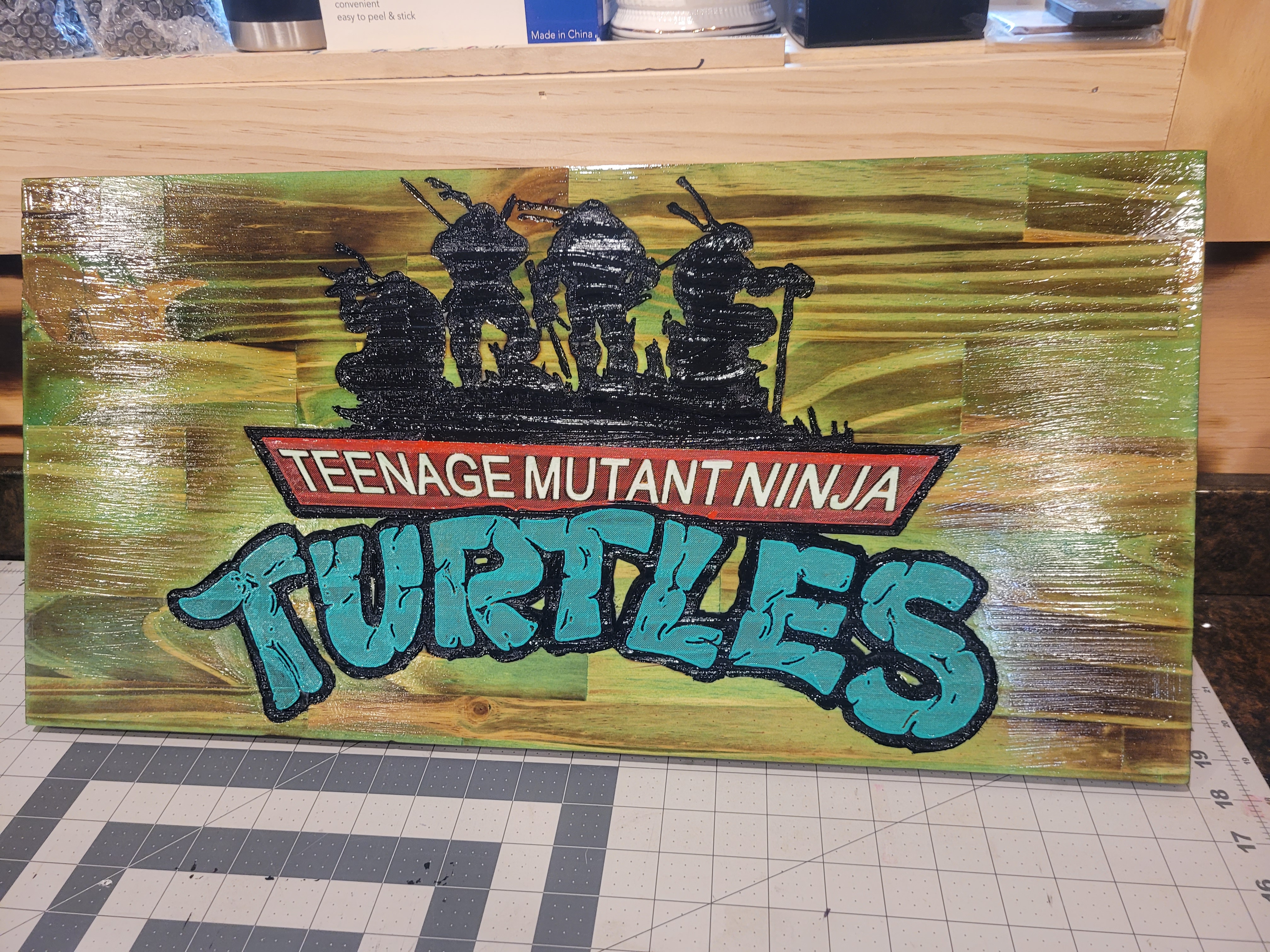 Ninja Turtles Green Wall Sign