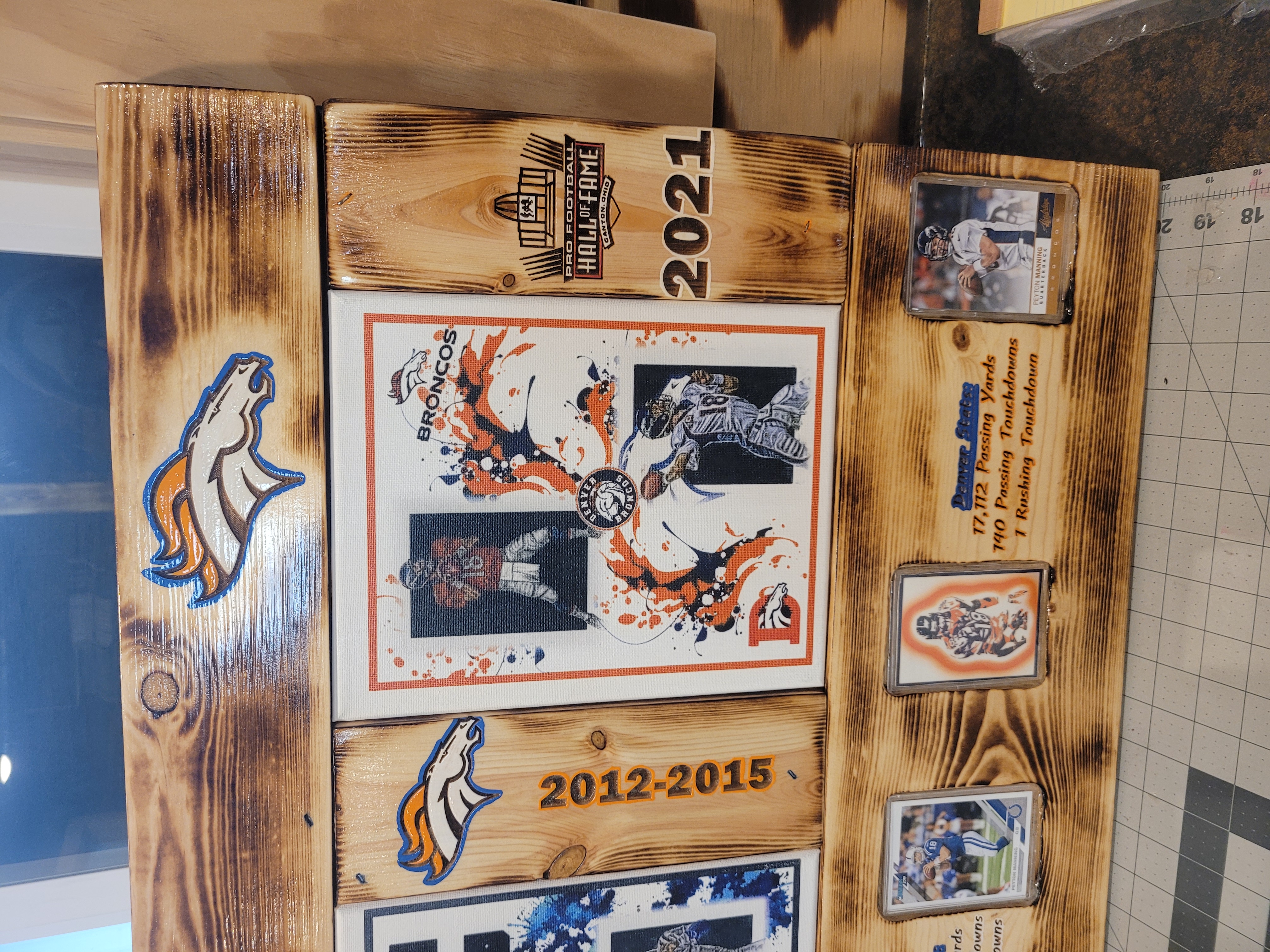 Peyton Manning Custom Wall Display