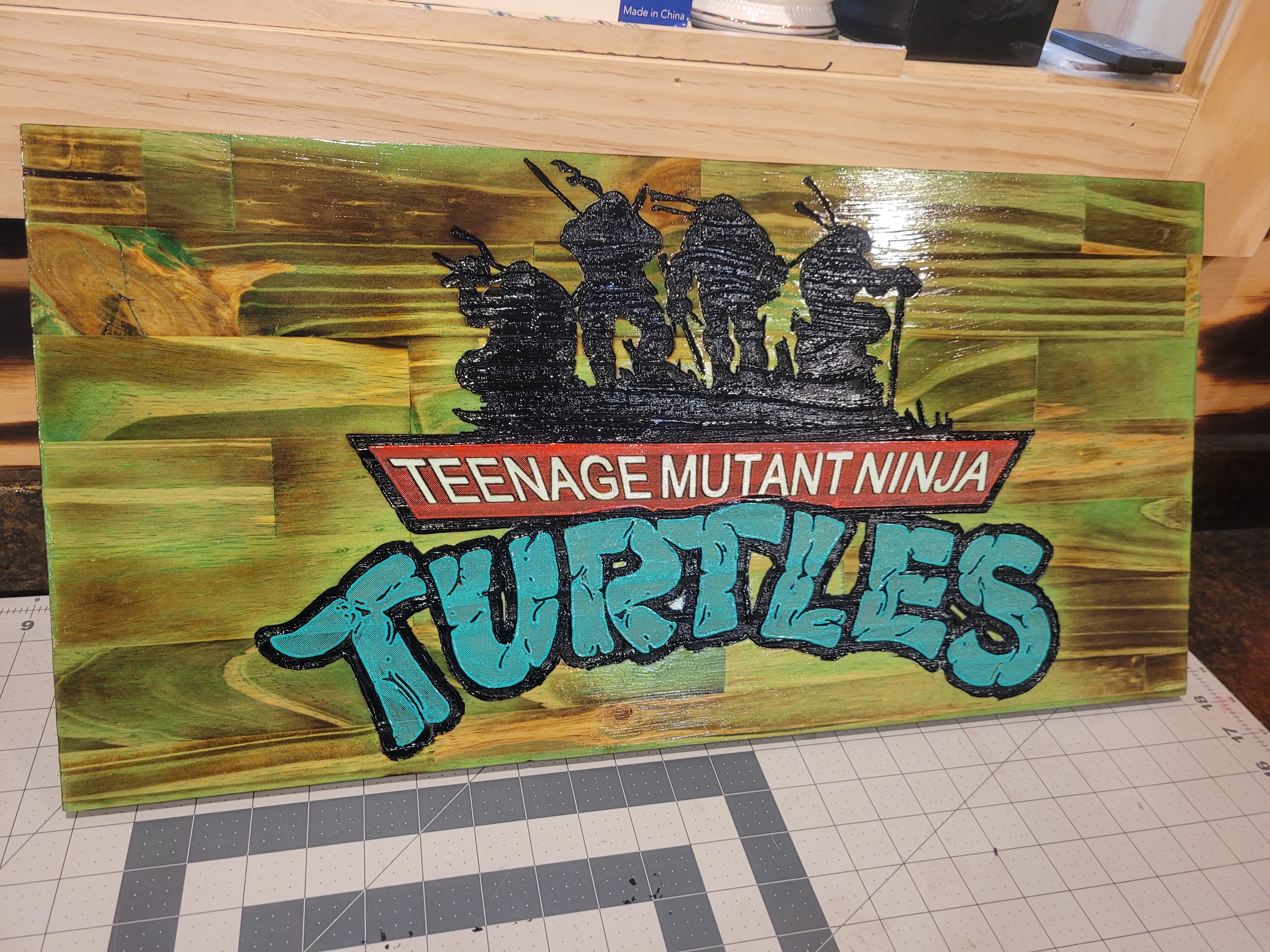 Ninja Turtles Green Wall Sign