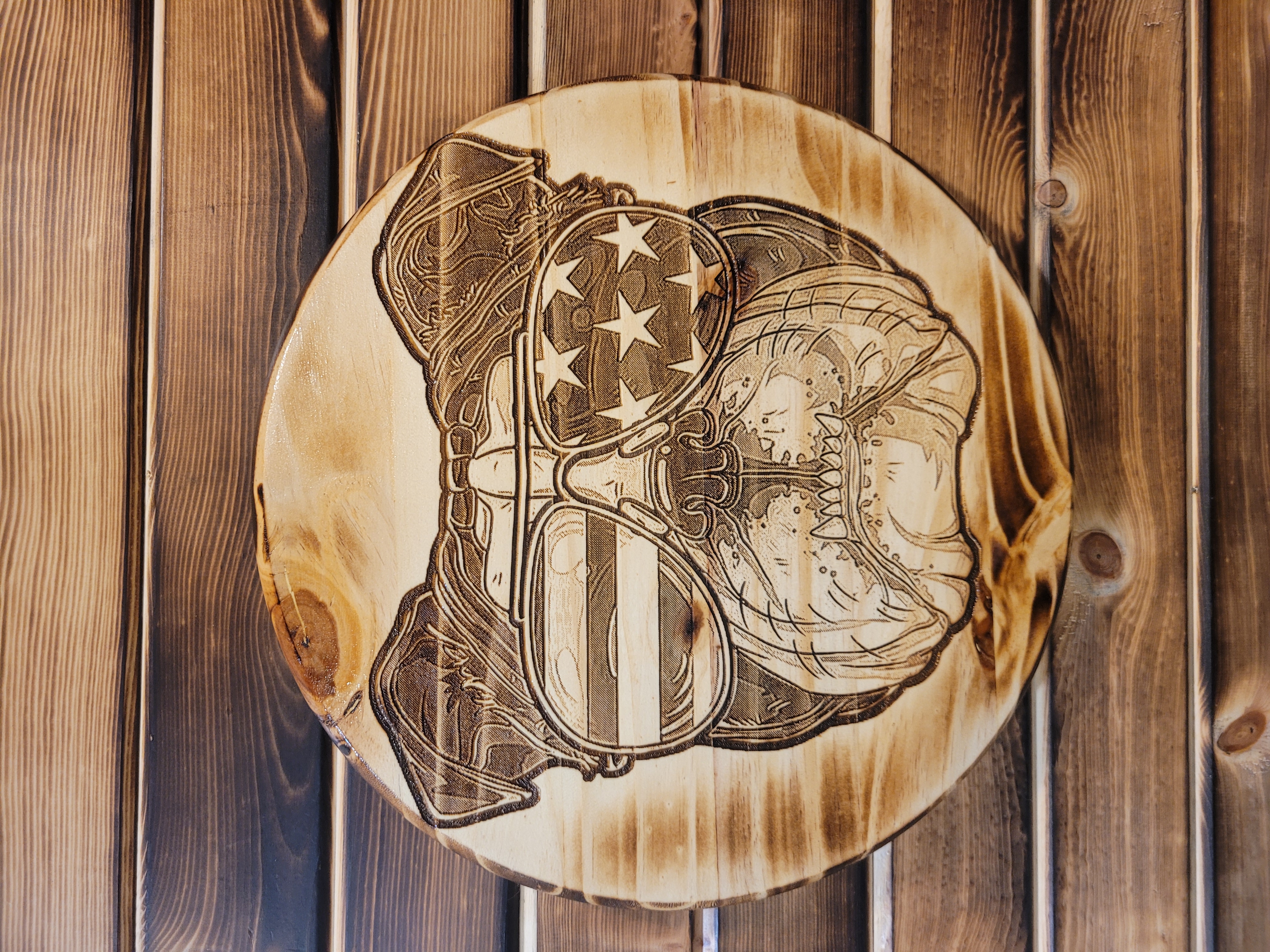 15" Wood Barrel Tops - Dogs & Cats