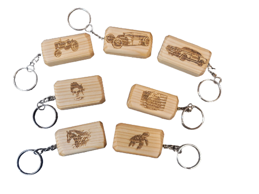 Engraved Wood Keychains