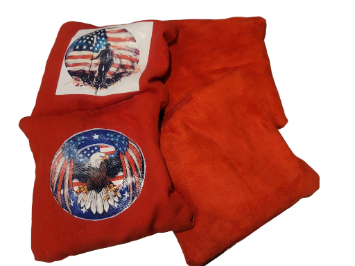 Dual Sided Cornhole Bags (4 bags with Designs)