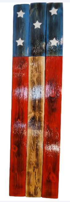 42" Wood Flag Display/Sign