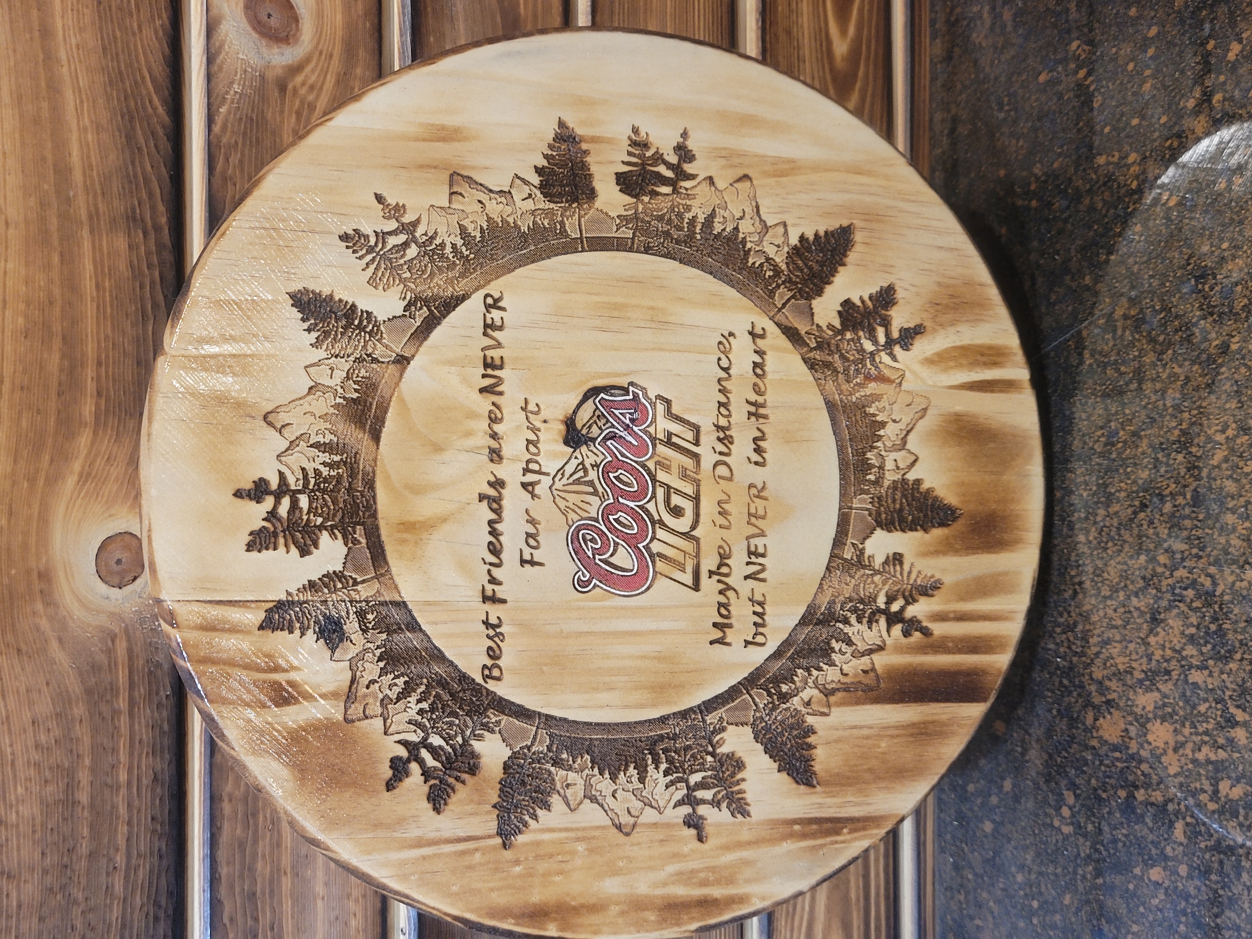 12" Wood Barrel Tops - Alcohol & Drinking