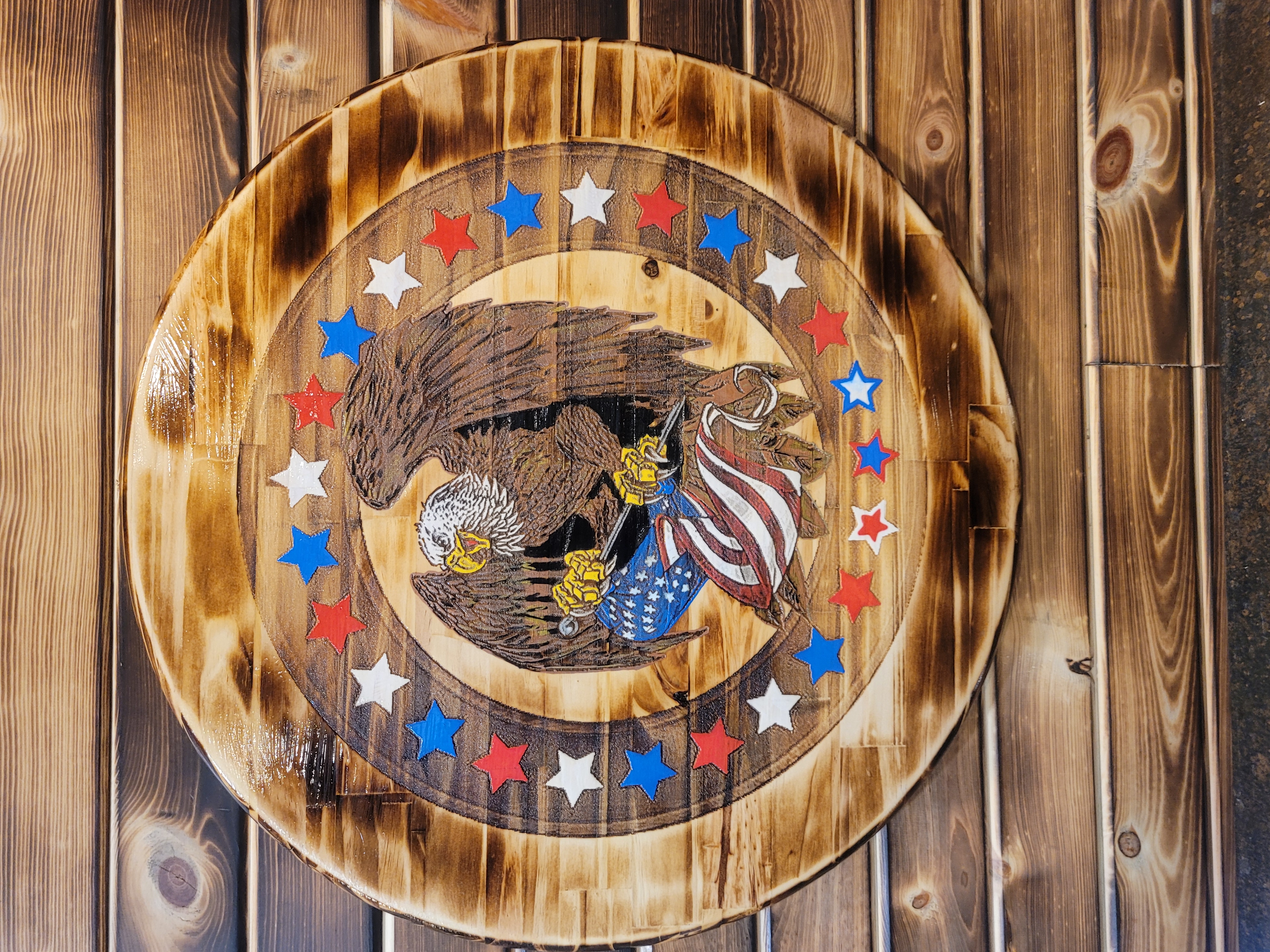 18" Wood Barrel Tops - Holidays