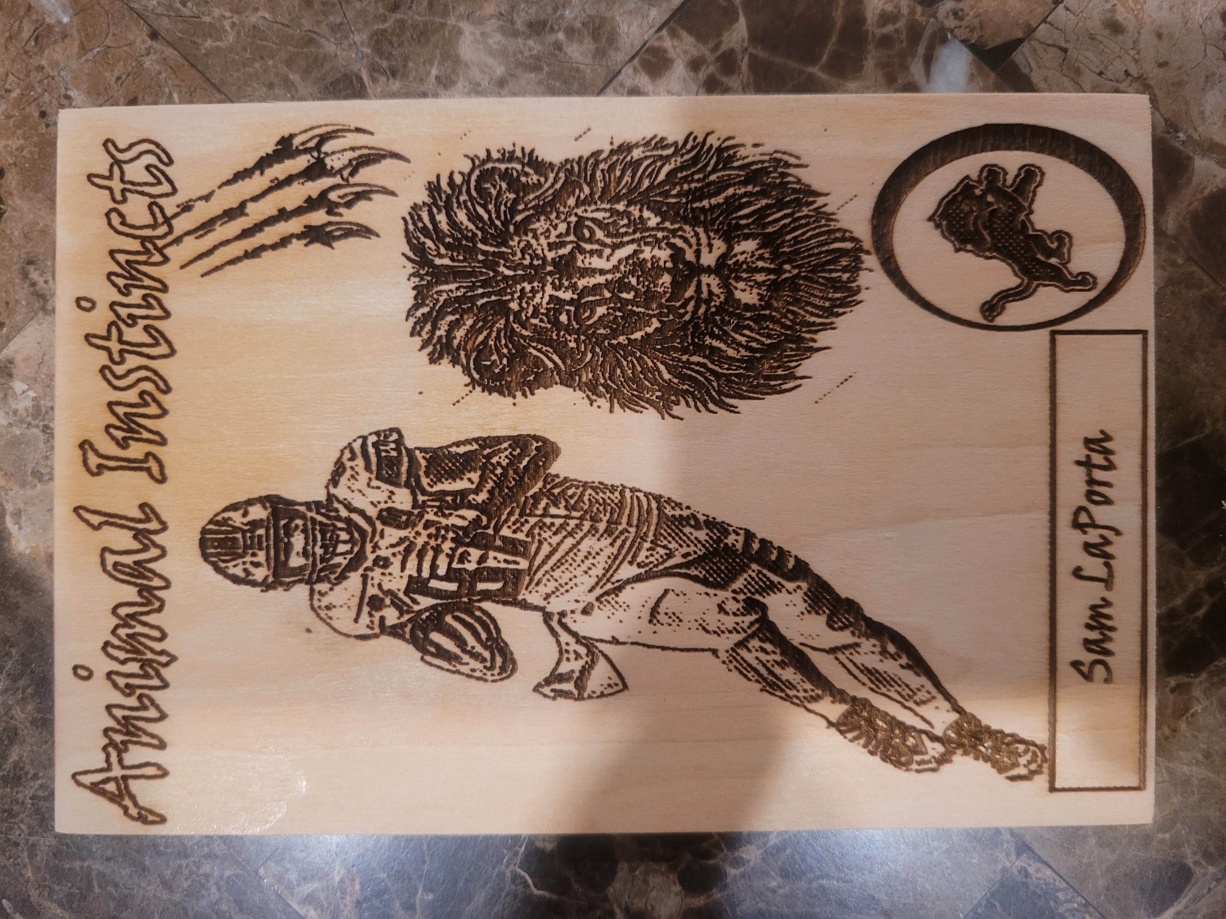 Engraved Oversized Wood Trading Cards – Custom Request