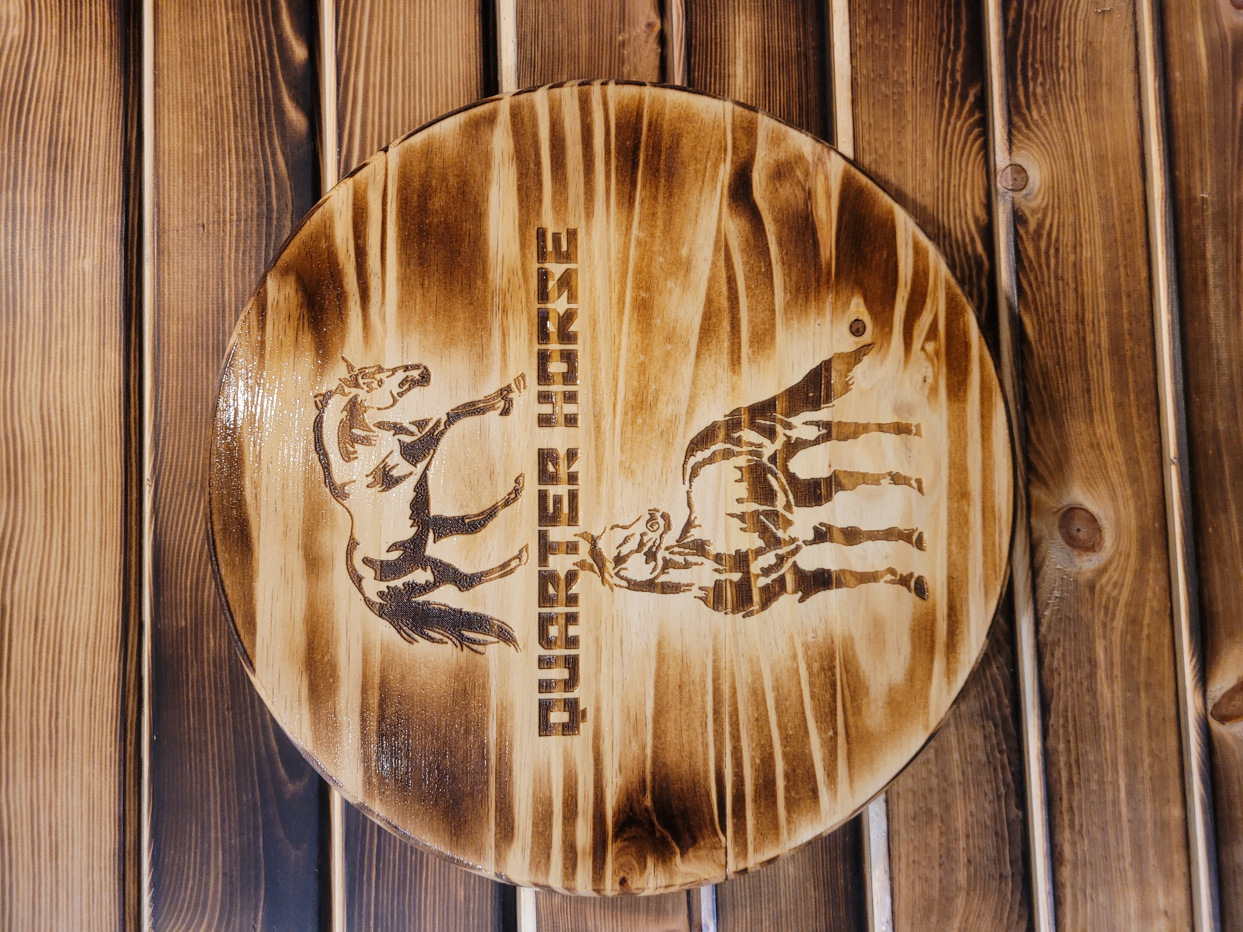 18" Wood Barrel Tops - Horses & Cows