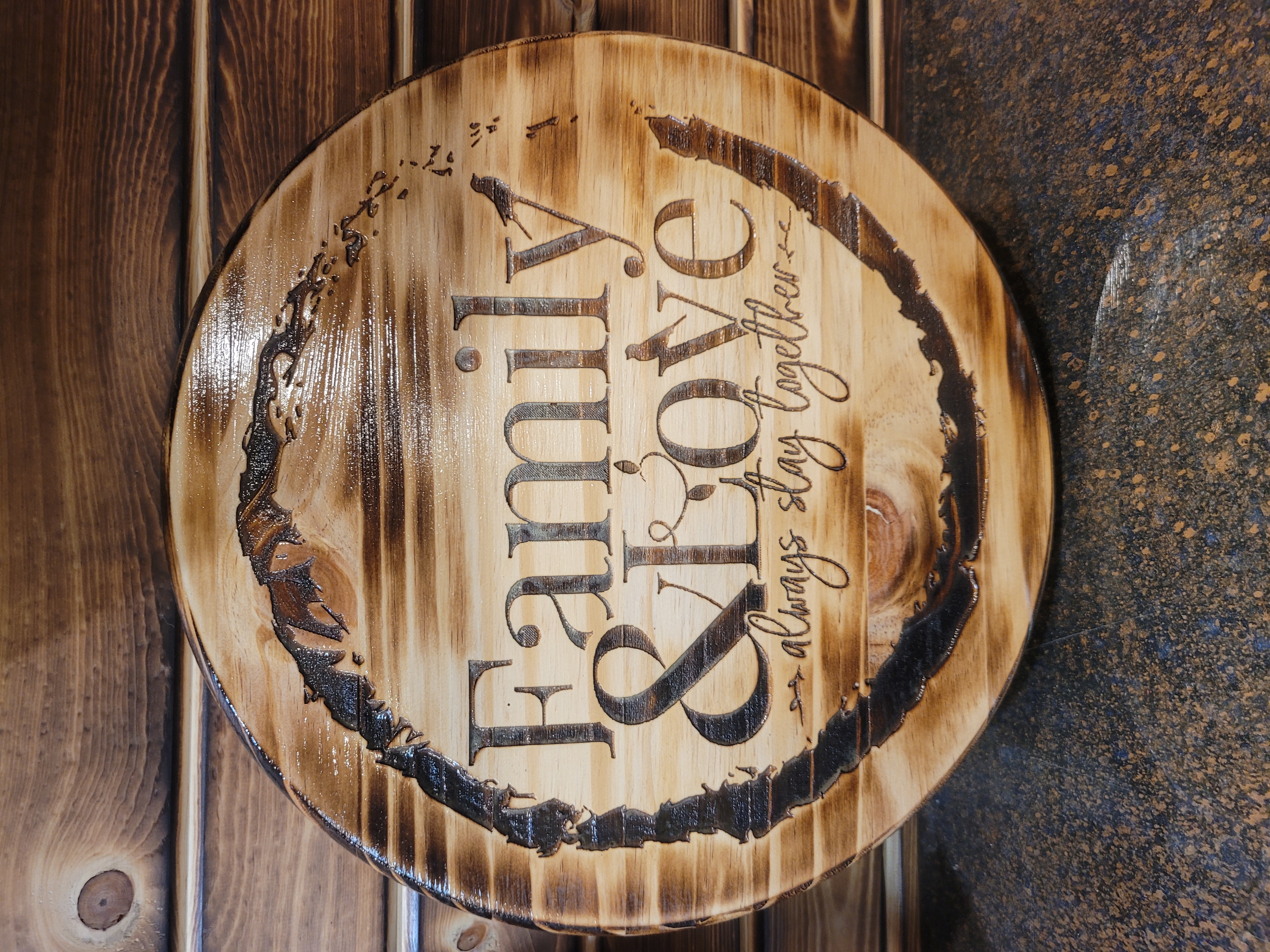 18" Wood Barrel Tops - Family & Home