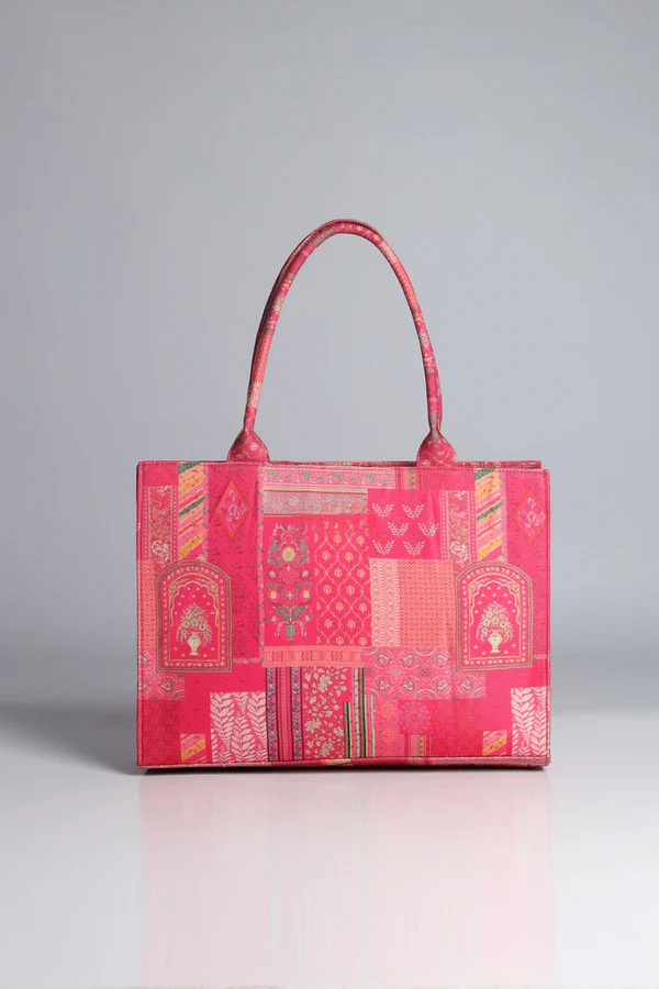 Pink Patchwork Tote Bag