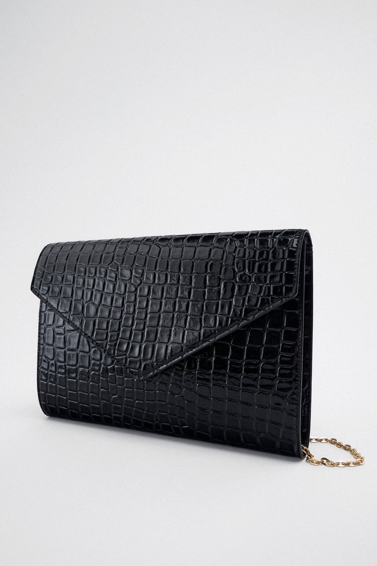 MOCK CROC MAXI CLUTCH BAG