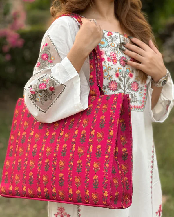 Floral Pattern Tote Bag